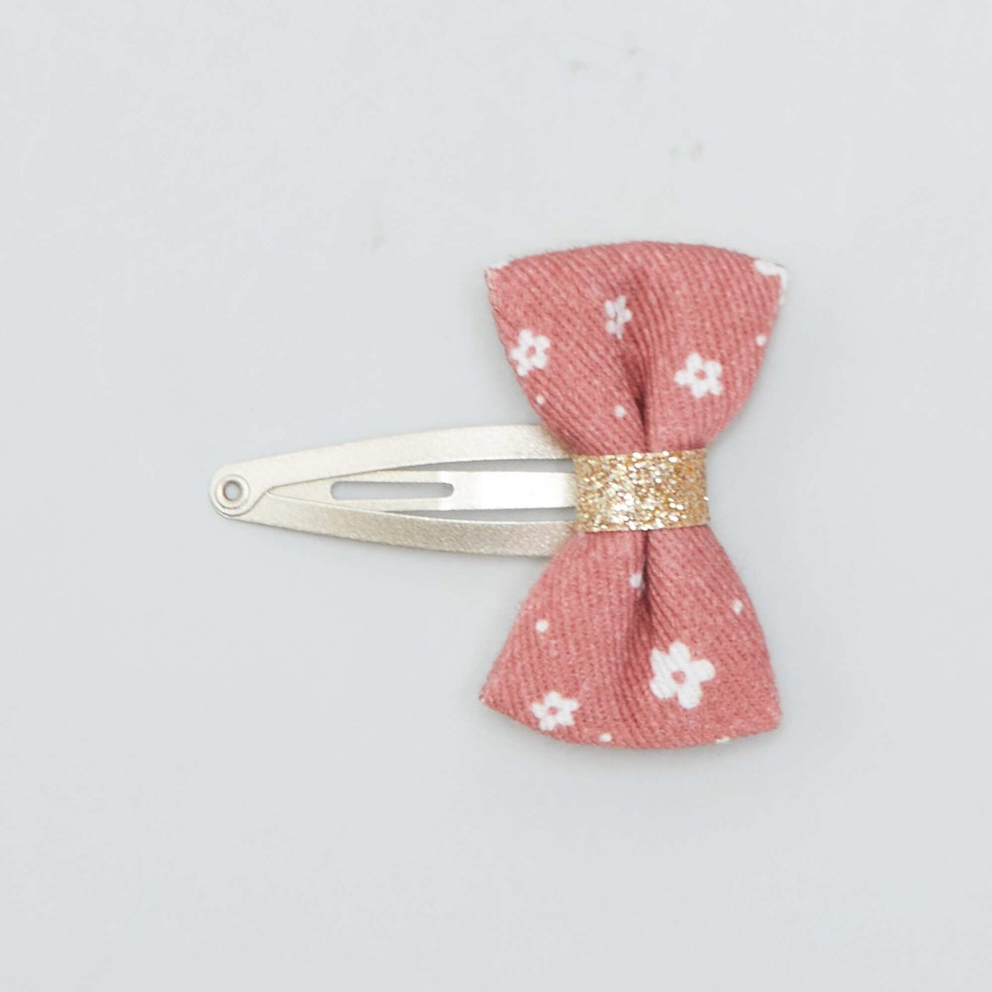 Lot de 3 pinces clic clac noeuds Rose