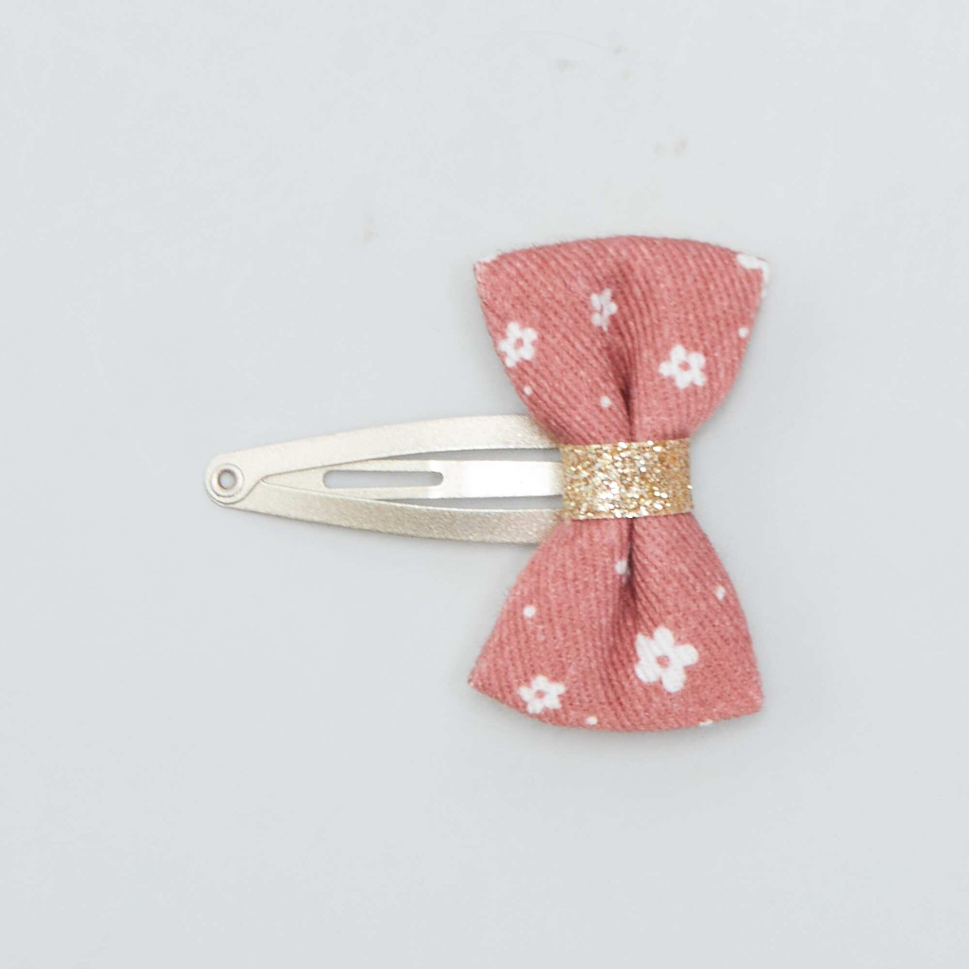 Lot de 3 pinces clic clac noeuds Rose