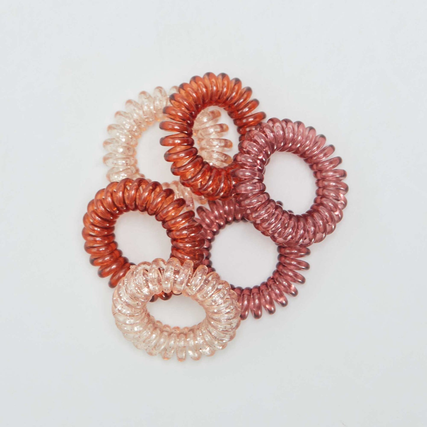 Lot de 6 chouchous tortis Rose