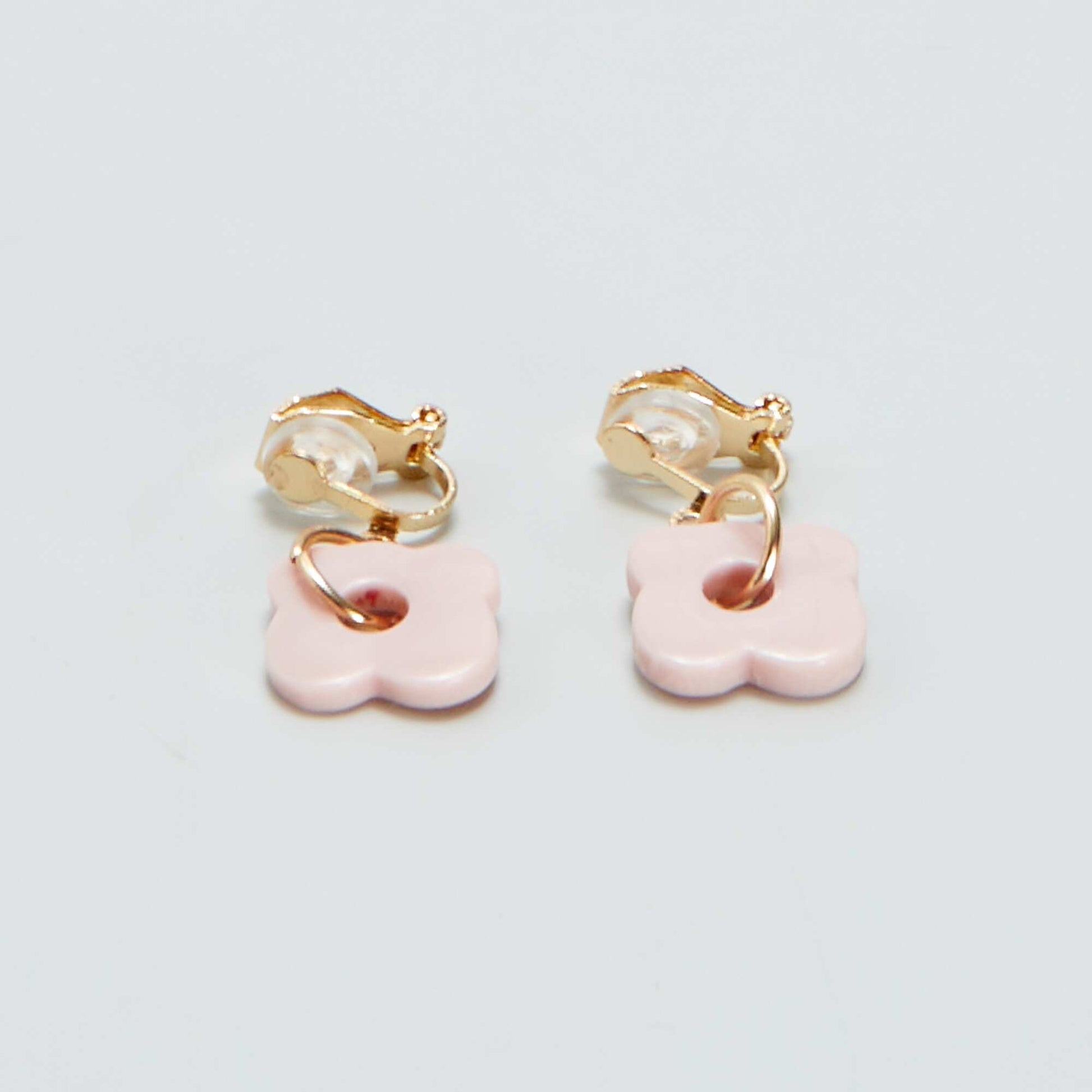 Lot de 2 paires de clips d'oreilles pendants Roses
