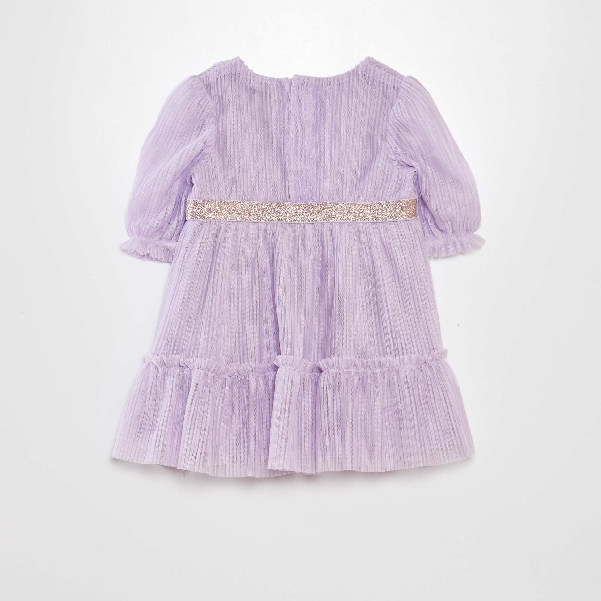 Robe ballon en tulle pliss e Violet