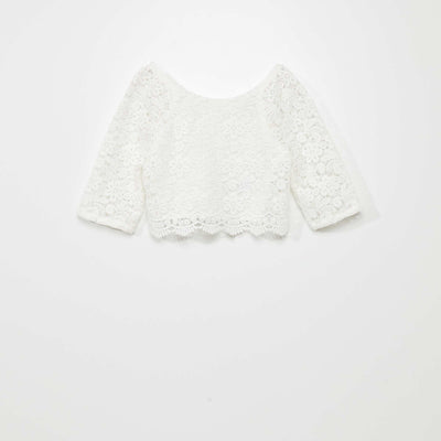 Blouse en crochet blanc