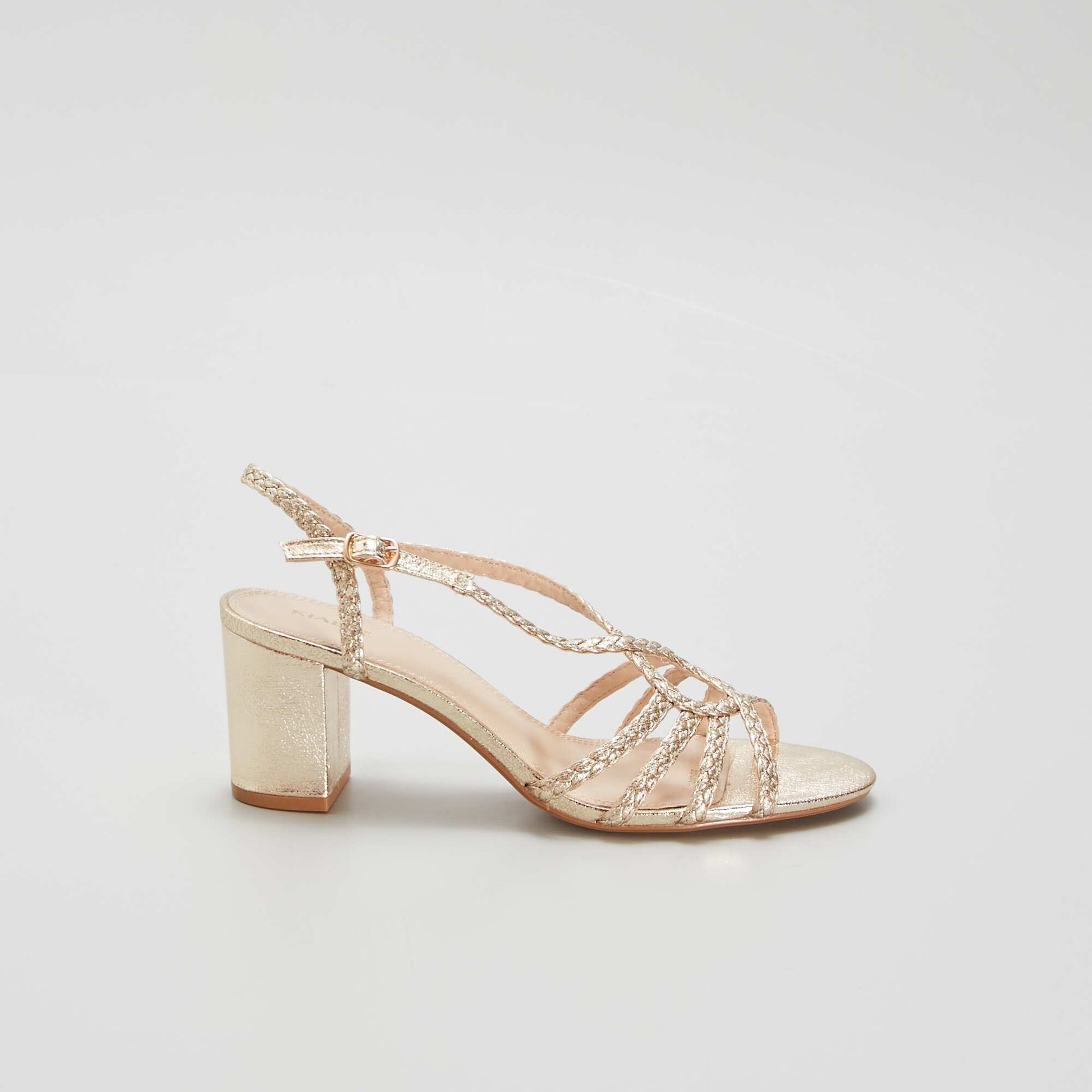 Sandales dor es talons Jaune