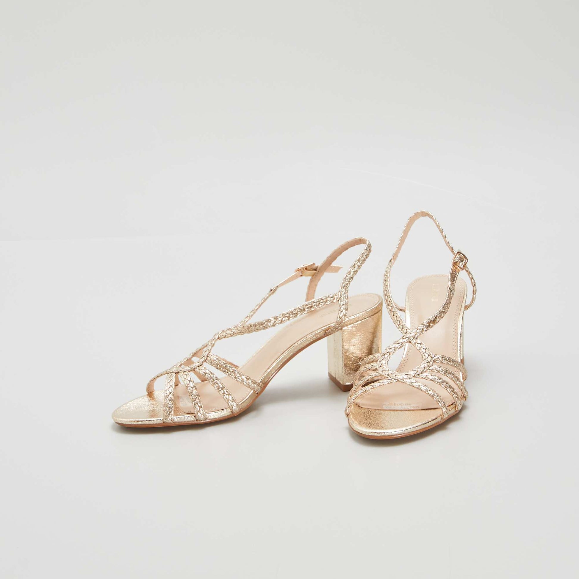 Sandales dor es talons Jaune