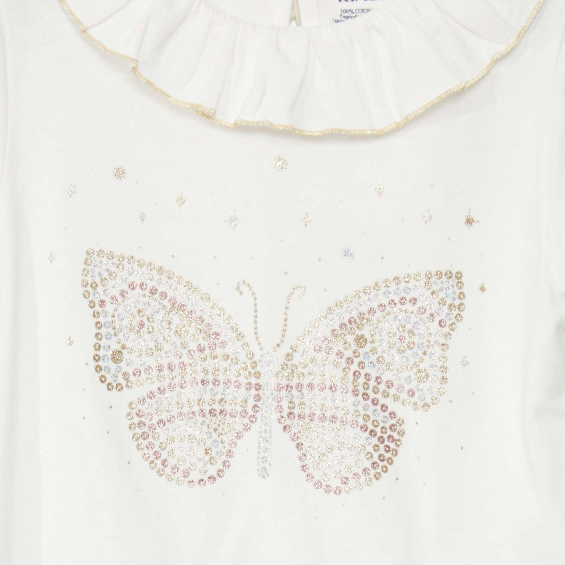T-shirt fantaisie paillet Blanc