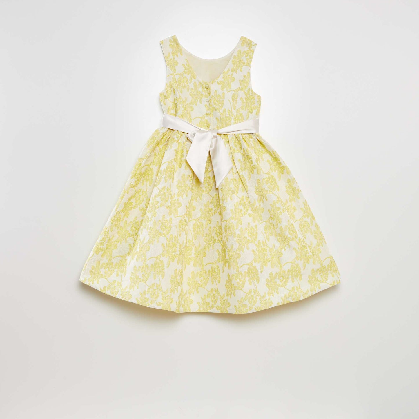 Robe de c r monie jacquard Jaune