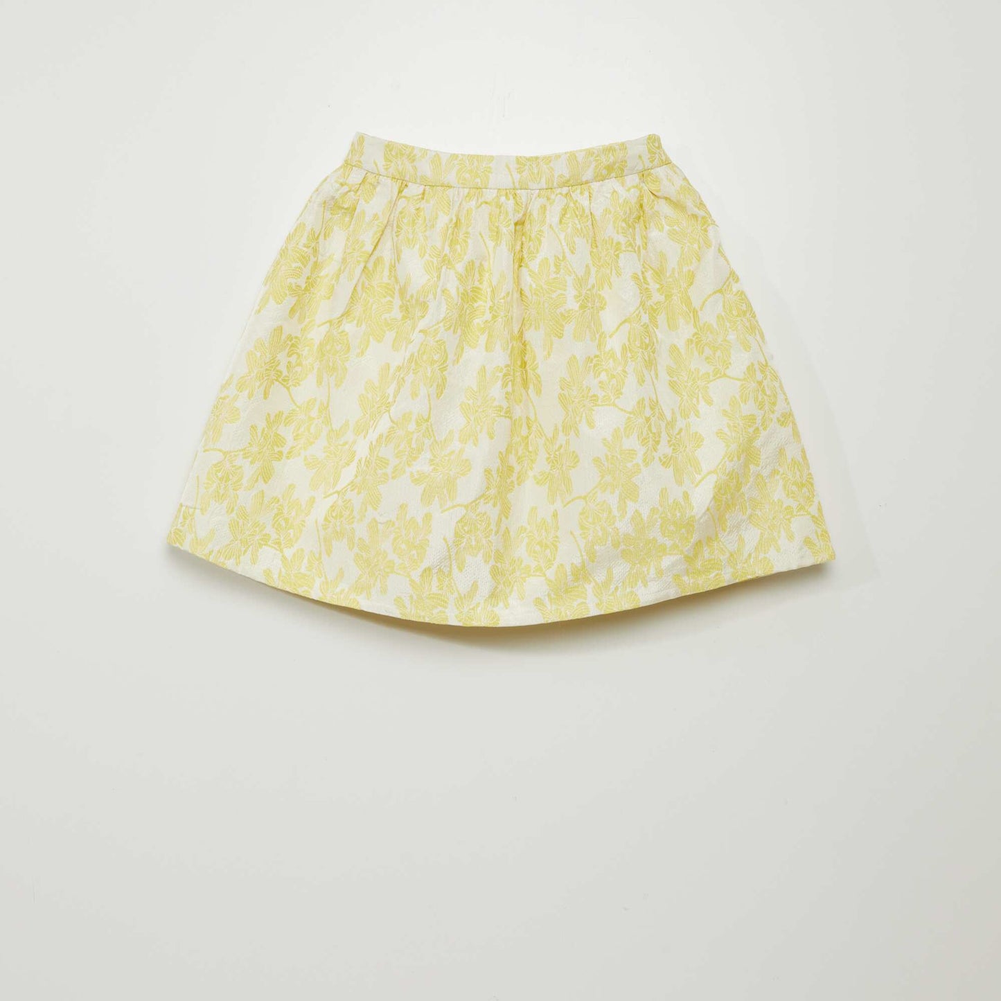 Jupe midi en jacquard paillet Jaune