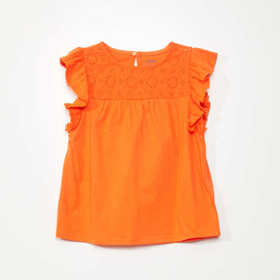 T-shirt avec broderie ORANGE