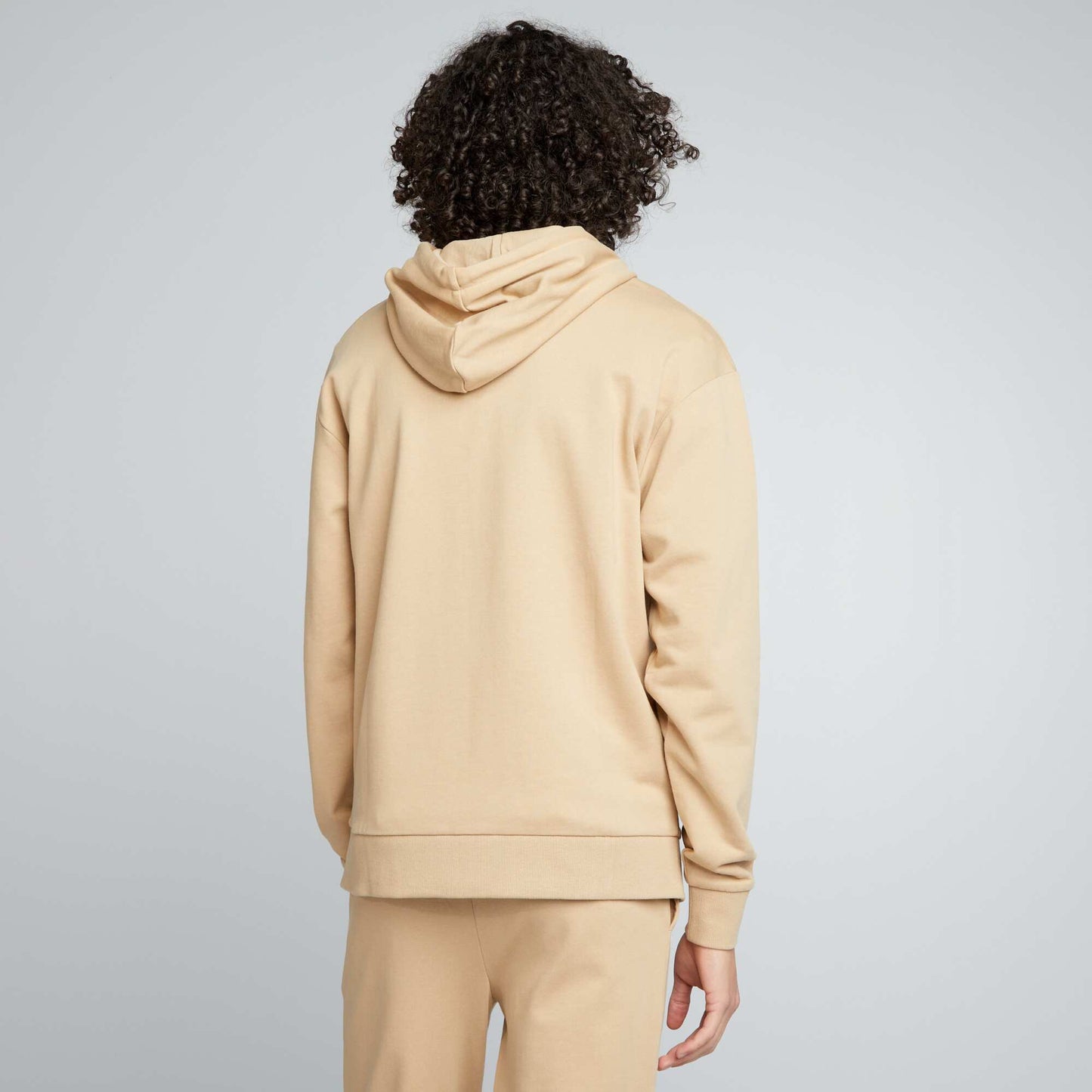 Sweat capuche d tail brod BEIGE