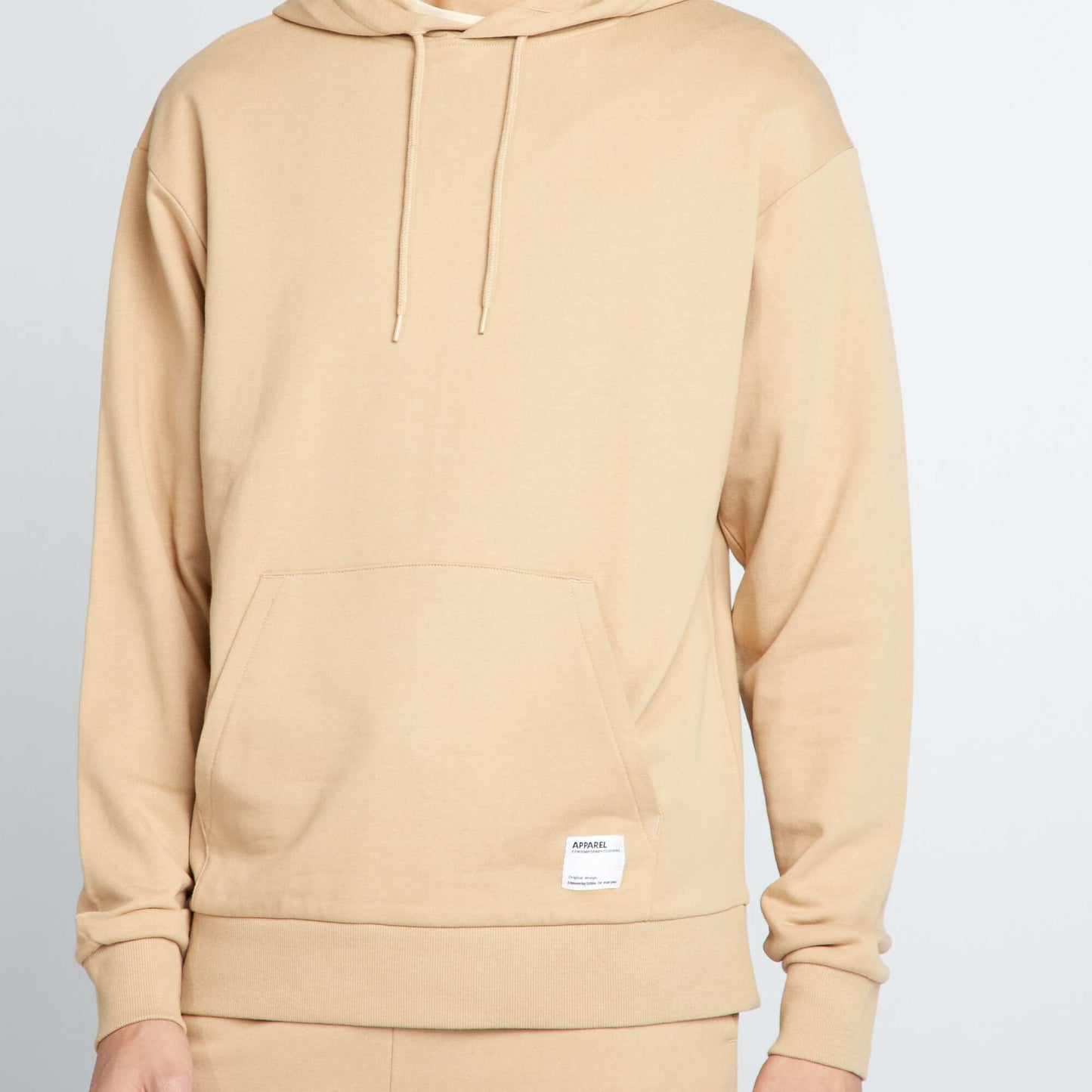 Sweat capuche d tail brod BEIGE