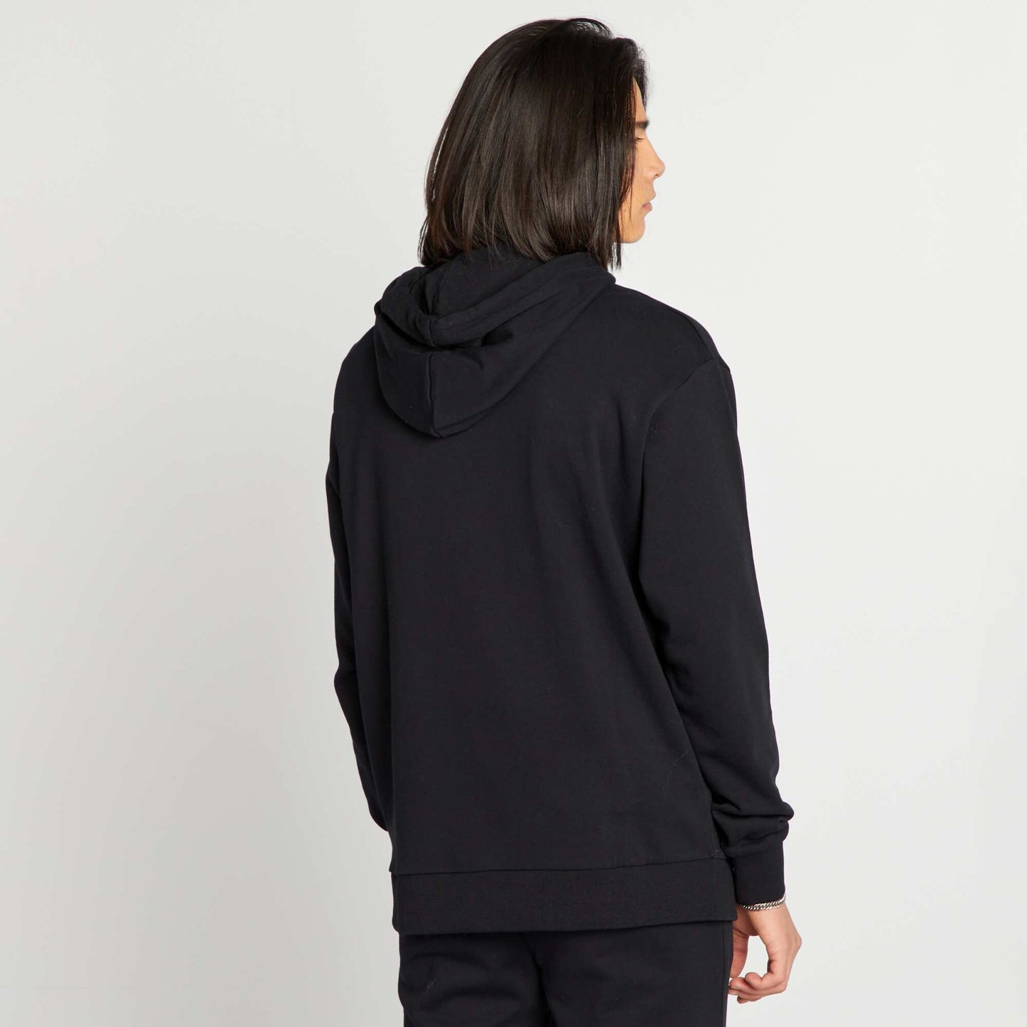 Sweat capuche d tail brod noir