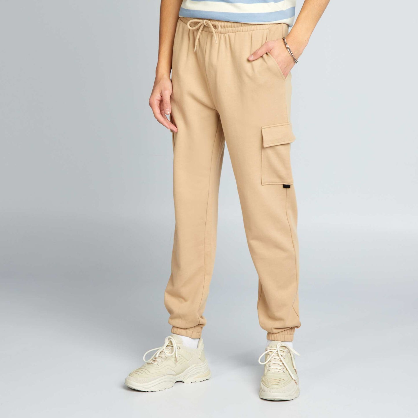 Pantalon de jogging style cargo Beige