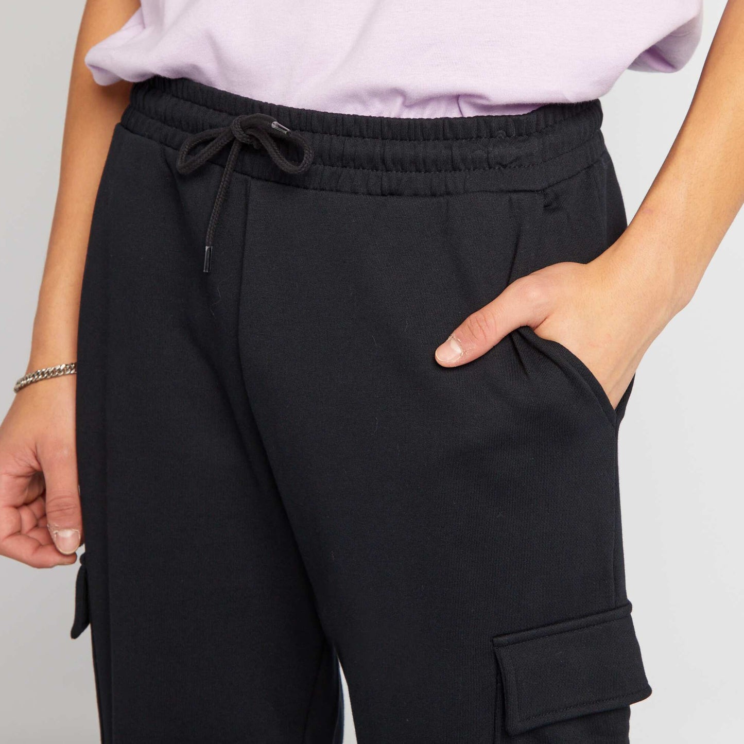 Pantalon de jogging style cargo noir