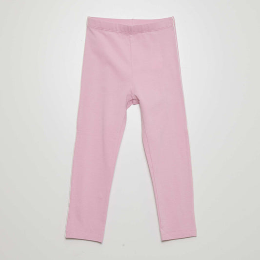 Legging en jersey stretch à taille élastiquée Rose