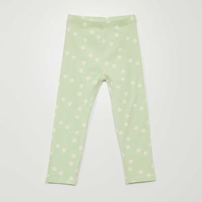 Legging en jersey stretch taille lastiqu e Vert