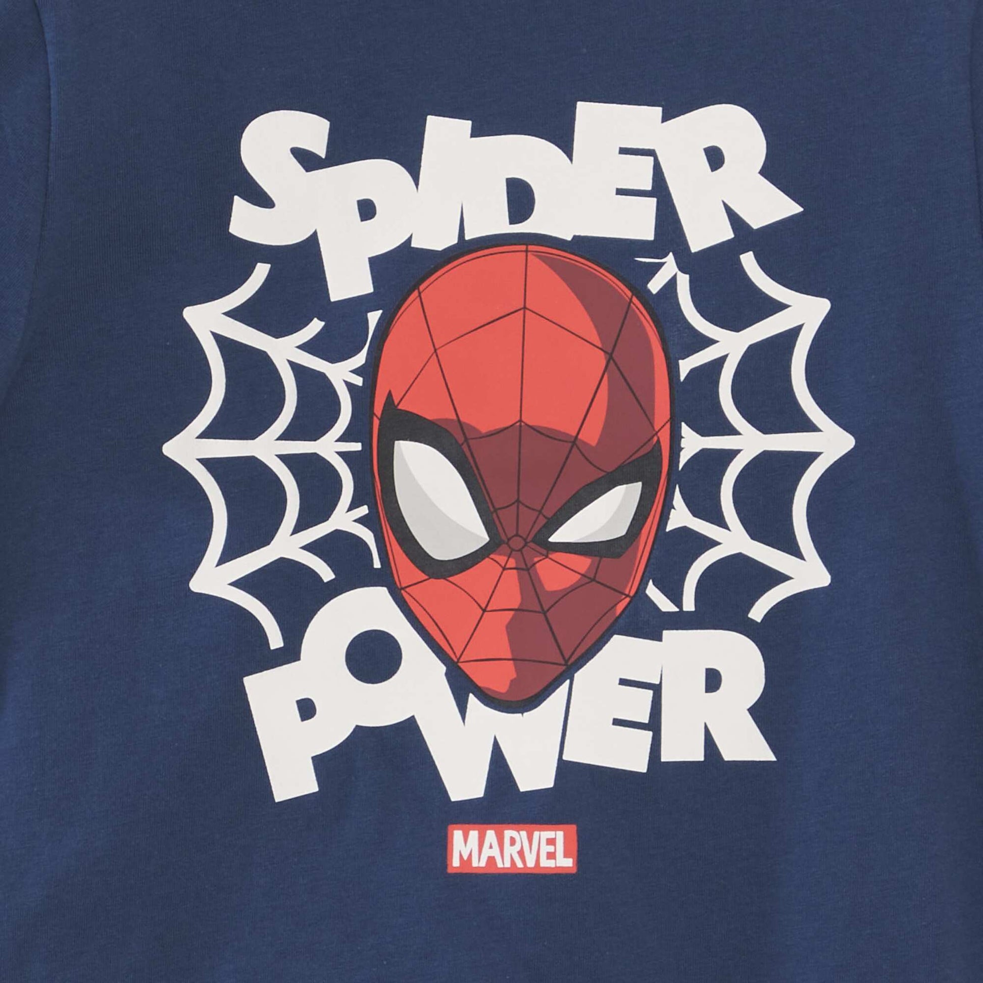 Pyjama court - imprim 'Spiderman' - 2 pi ces Bleu marine