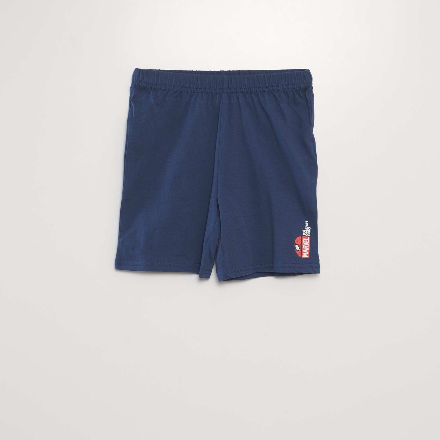 Pyjama court - imprim 'Spiderman' - 2 pi ces Bleu marine