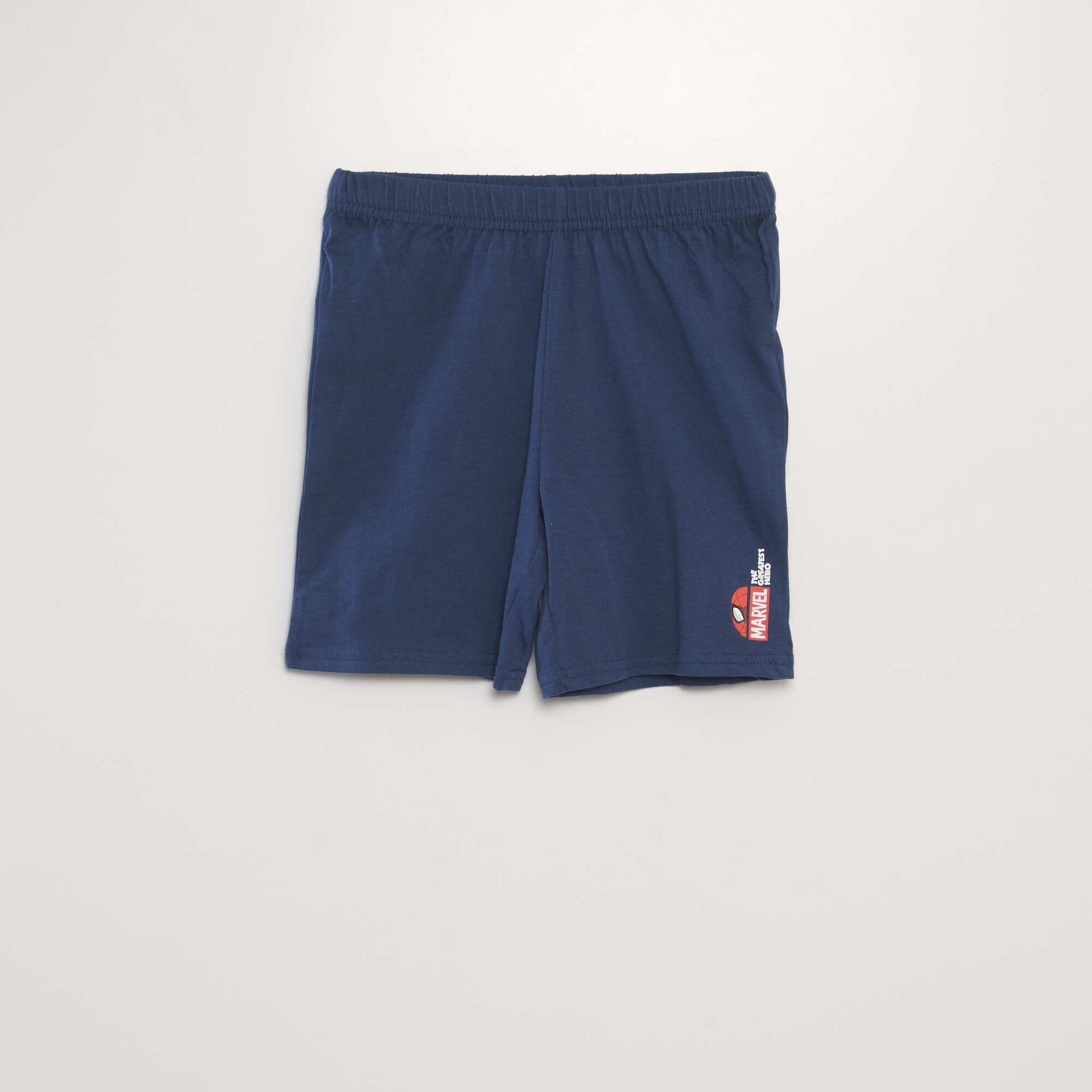 Pyjama court - imprim 'Spiderman' - 2 pi ces Bleu marine