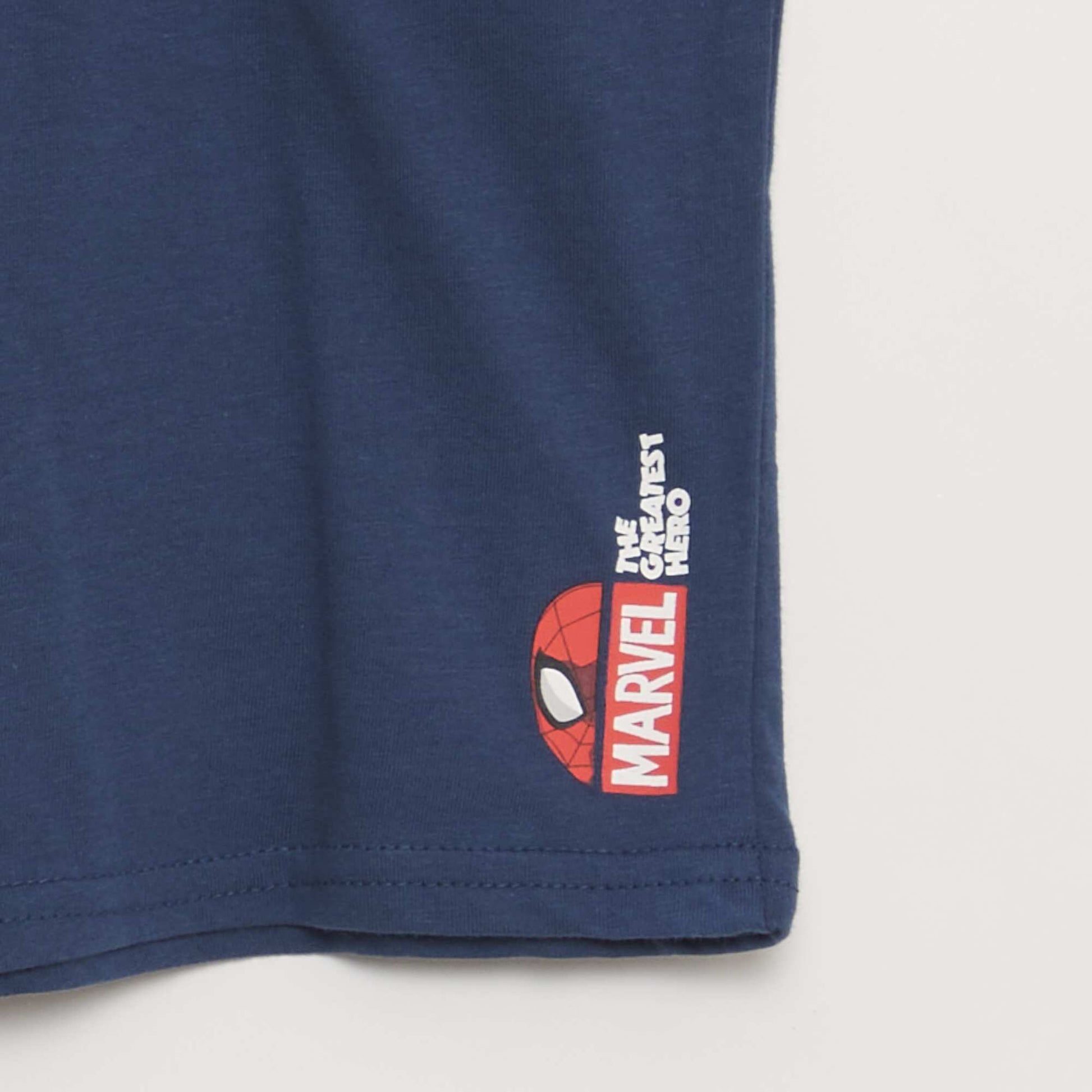 Pyjama court - imprim 'Spiderman' - 2 pi ces Bleu marine