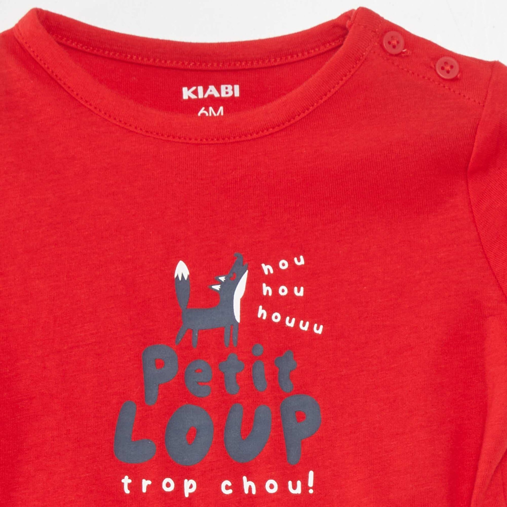 T-shirt manches courtes imprim Rouge