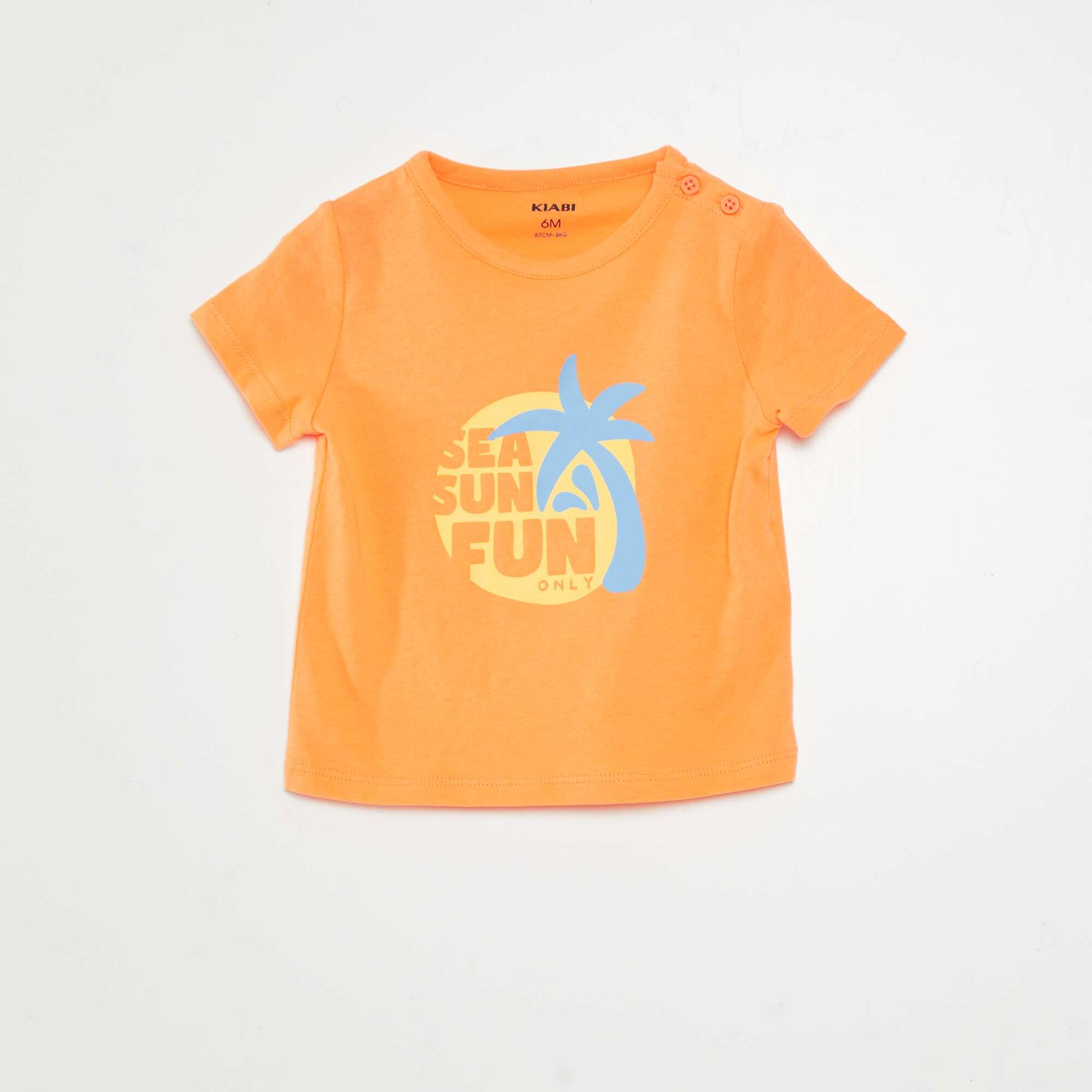 T-shirt manches courtes imprim Orange