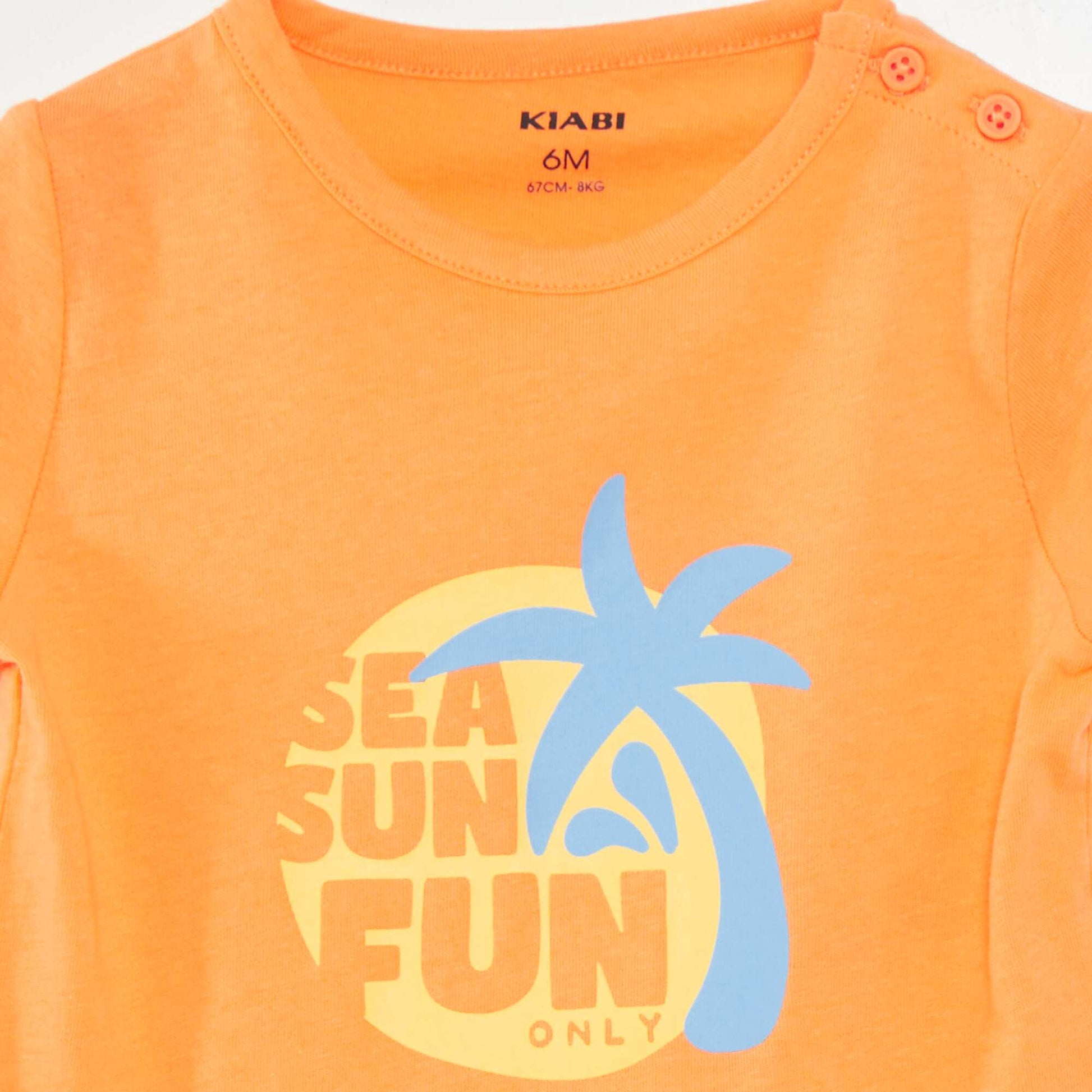 T-shirt manches courtes imprim Orange