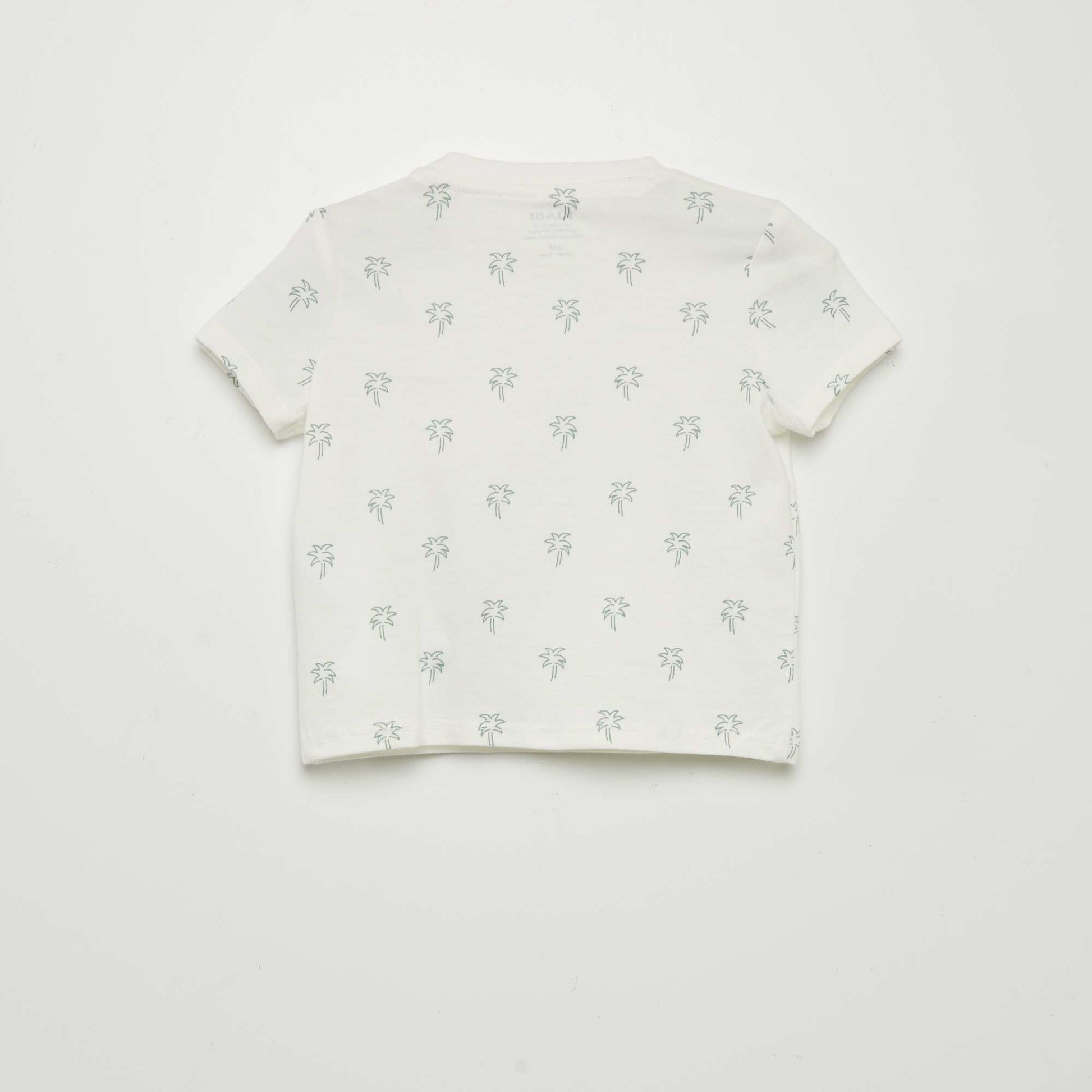 T-shirt imprim poche Blanc palm
