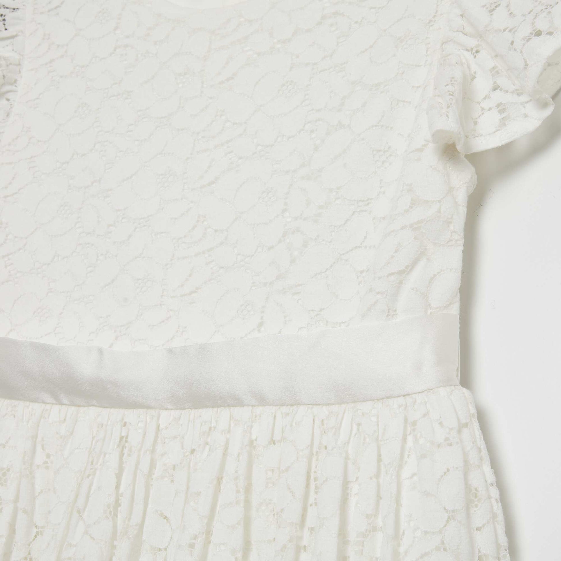 Robe de cérémonie en dentelle blanc