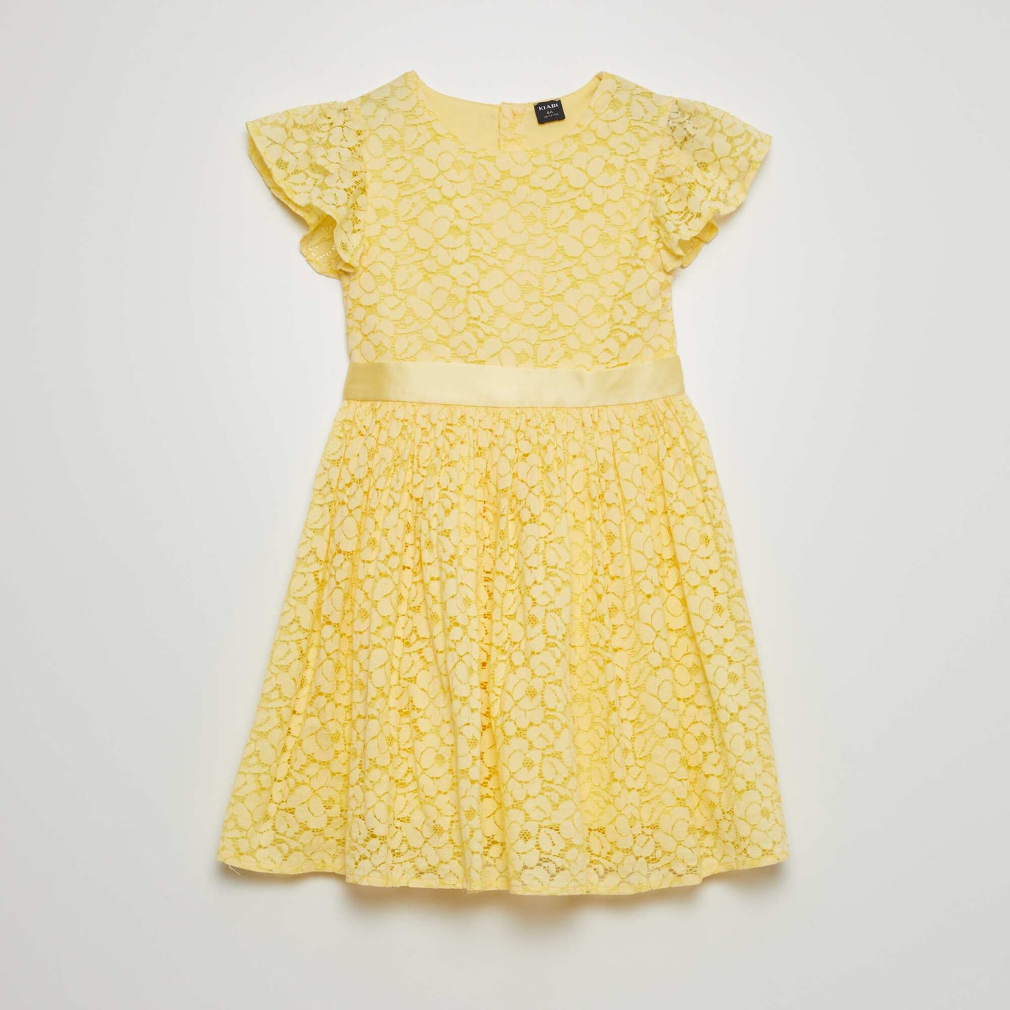 Robe de c r monie en dentelle Jaune