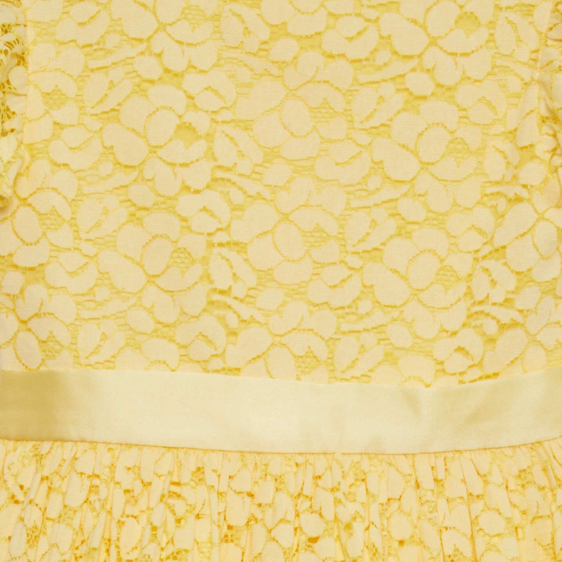 Robe de c r monie en dentelle Jaune