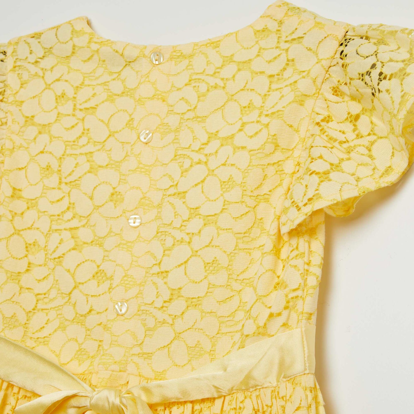 Robe de c r monie en dentelle Jaune