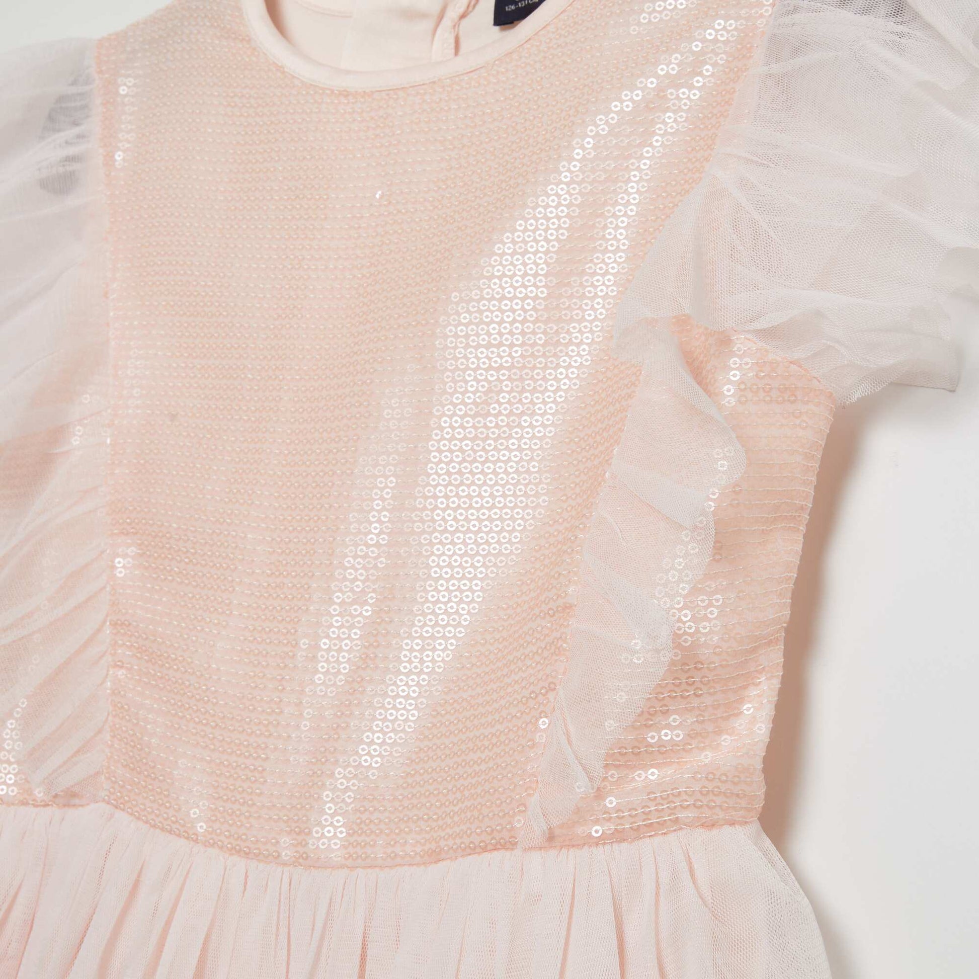 Robe de c r monie mi-longue sequins ROSE