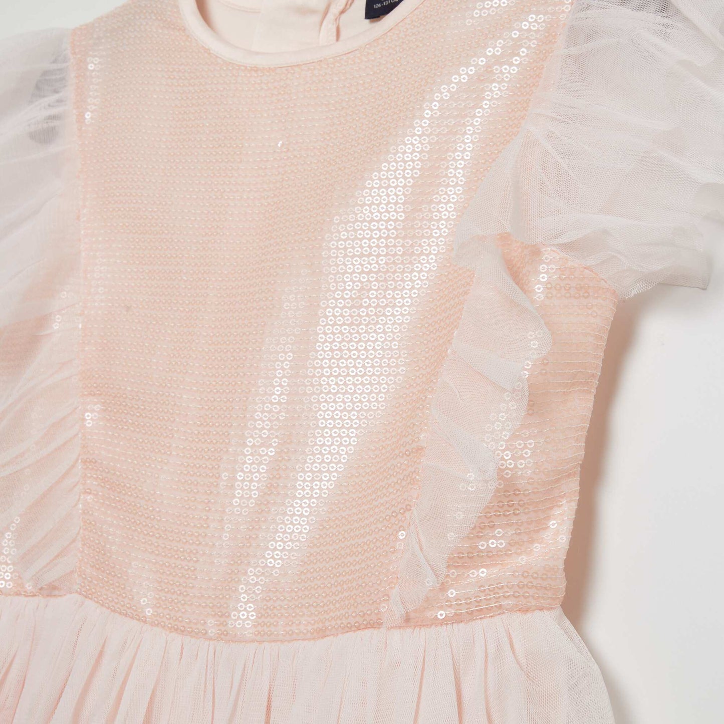 Robe de c r monie mi-longue   sequins ROSE