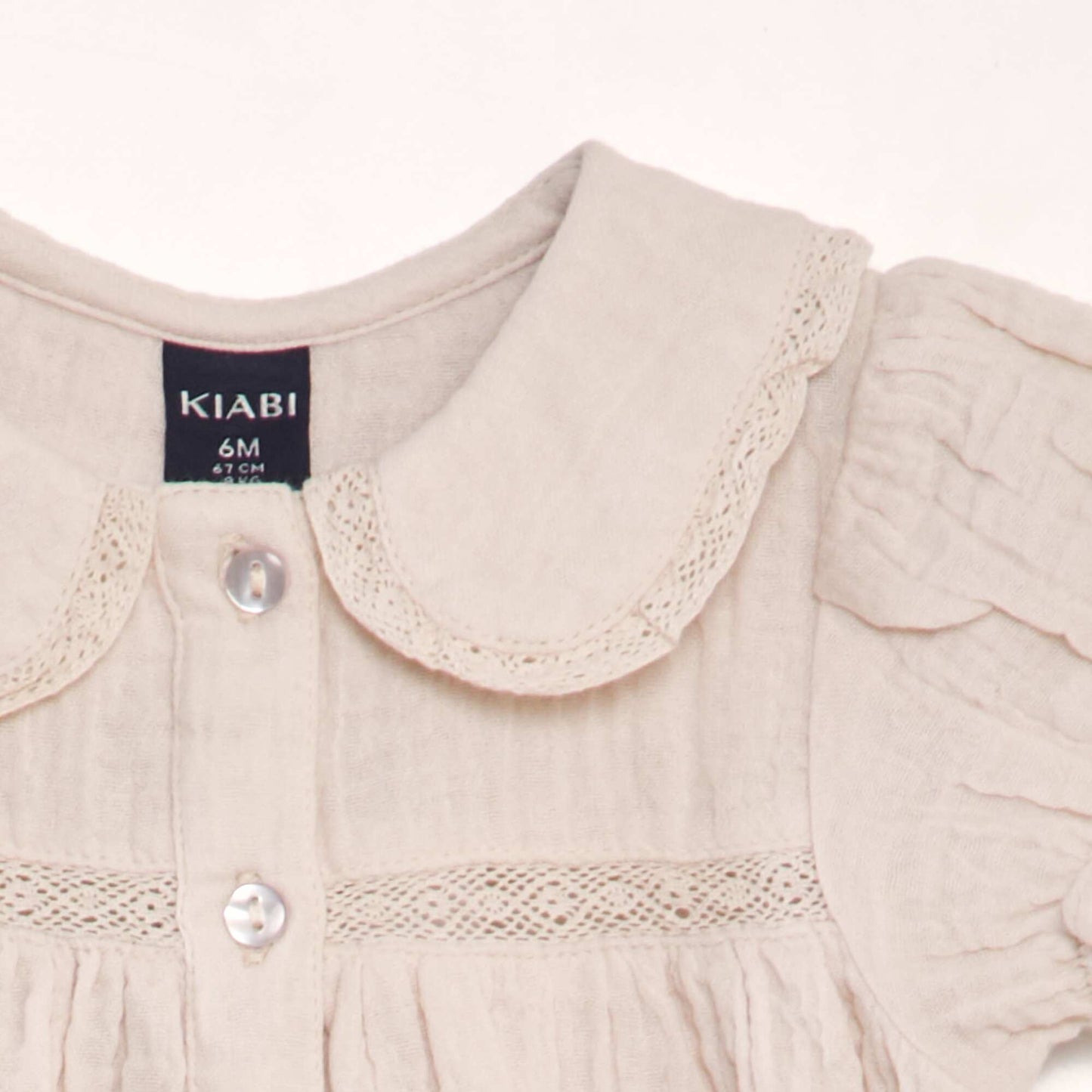 Blouse en double gaze de coton Rose