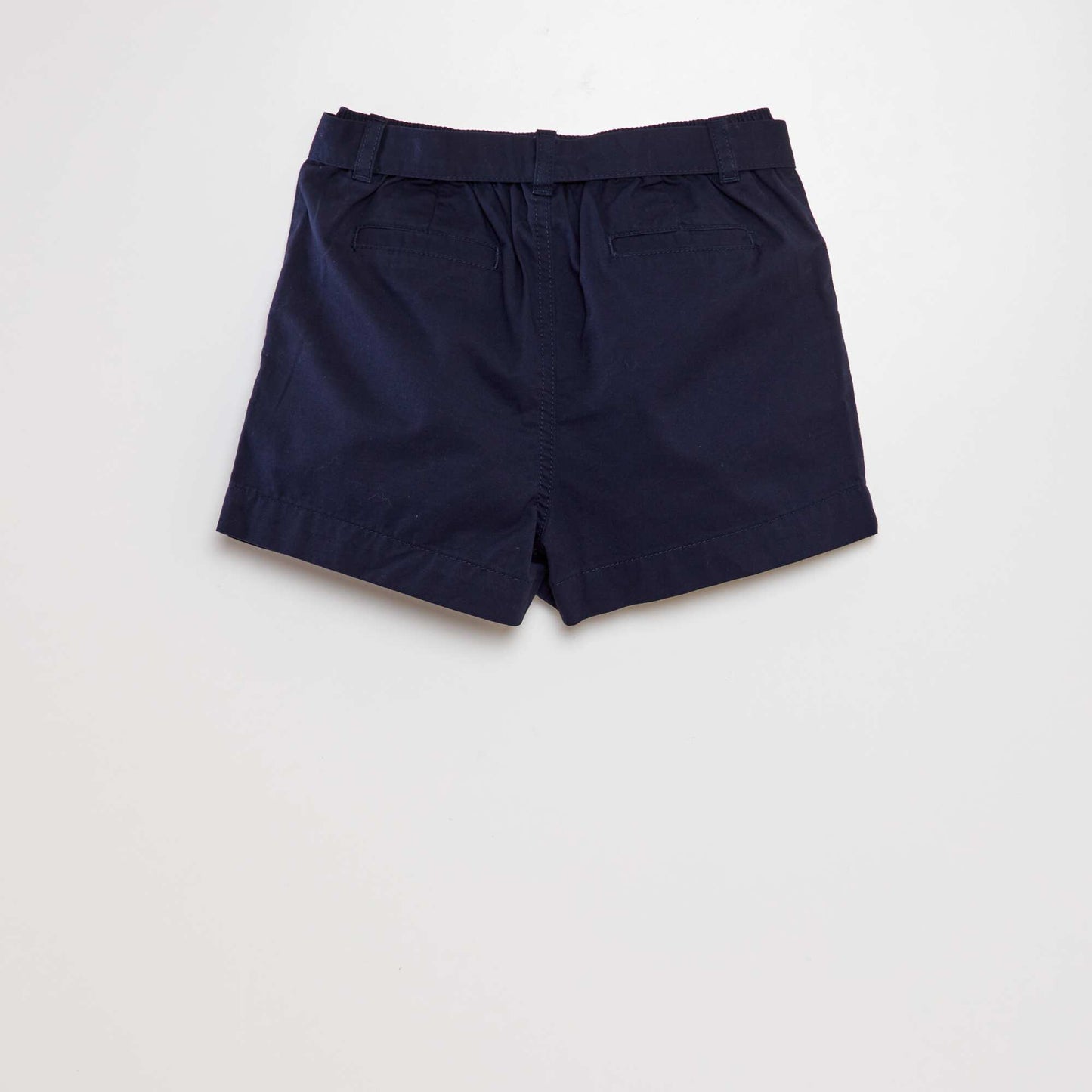 Short en popeline Bleu marine