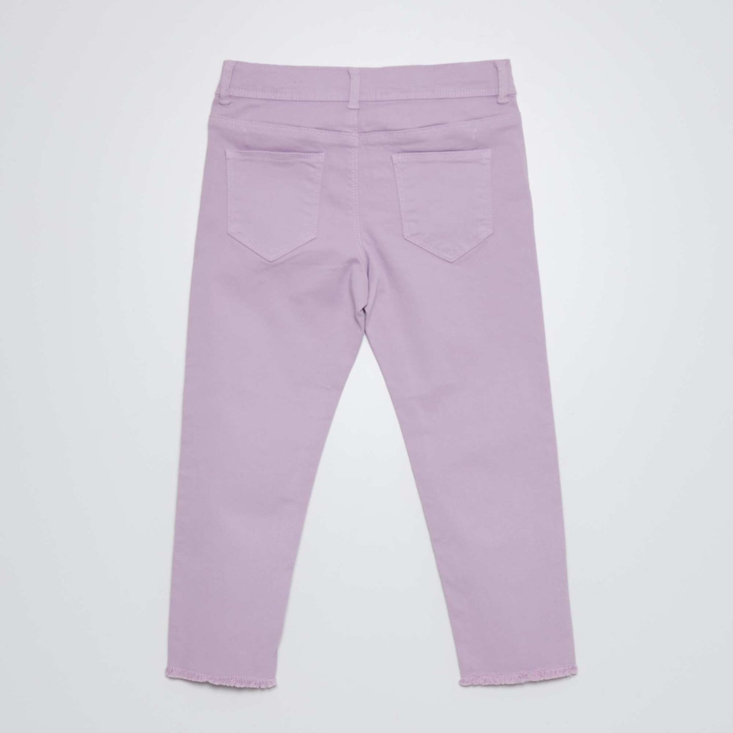 Pantacourt skinny taille haute Mauve