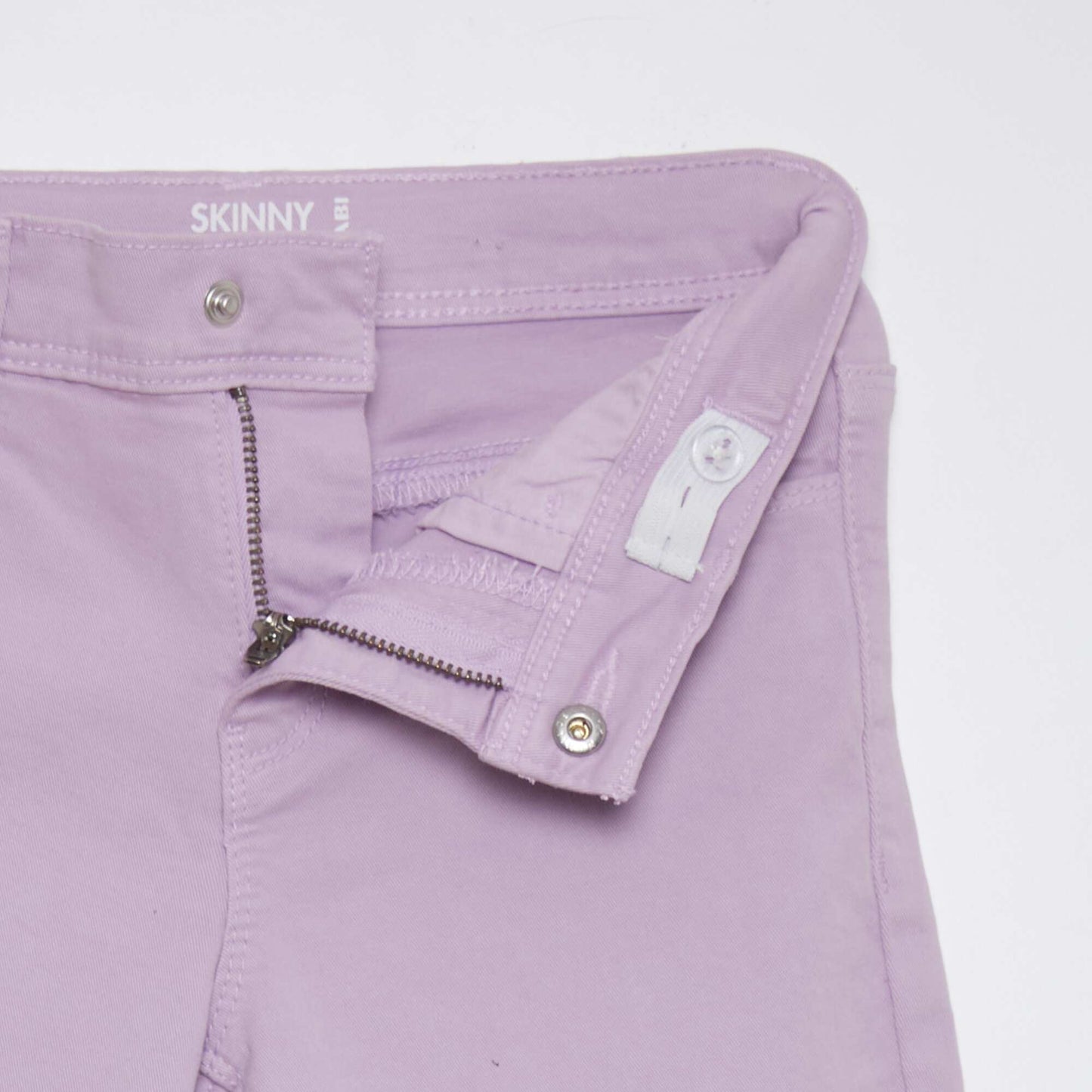 Pantacourt skinny taille haute Mauve