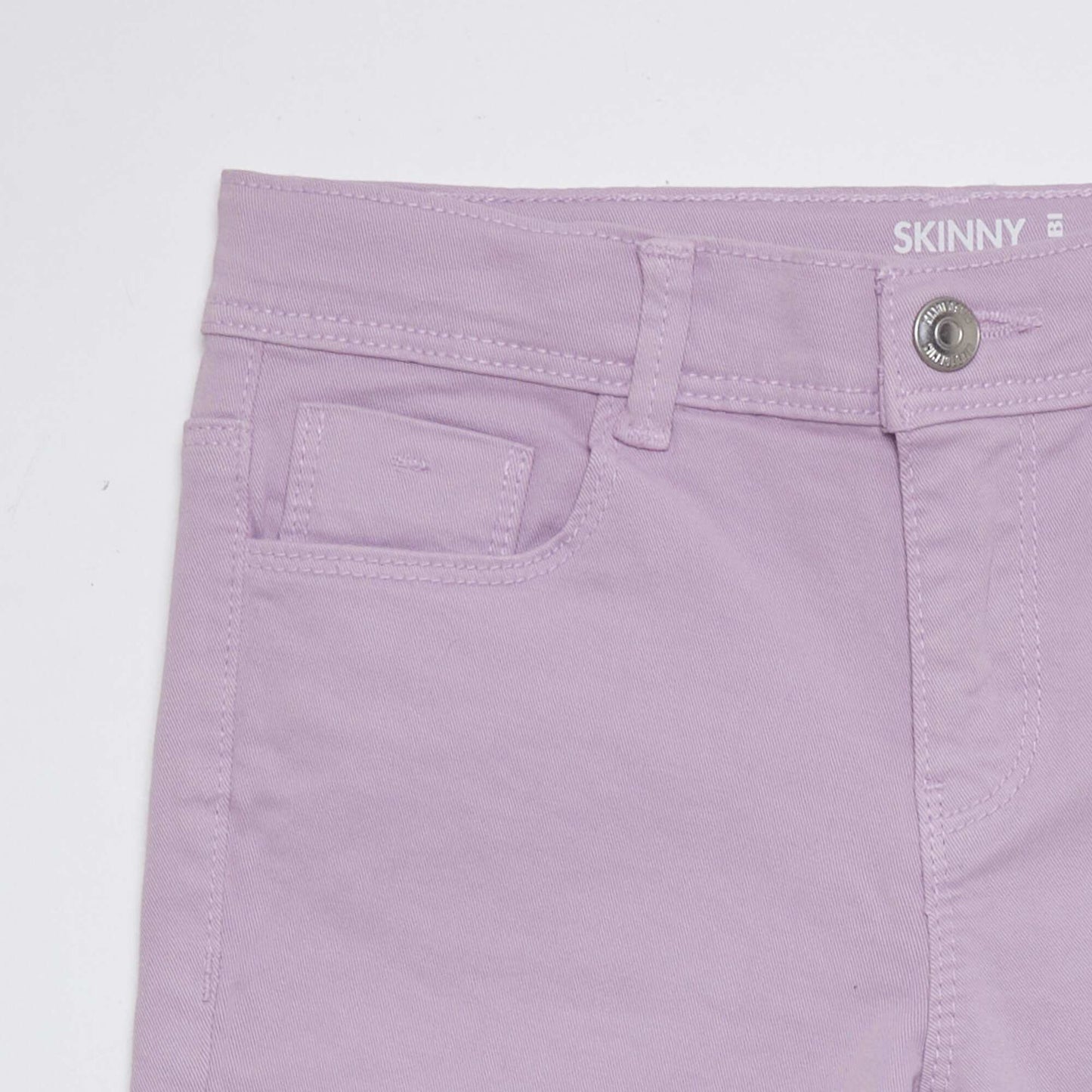 Pantacourt skinny taille haute Mauve