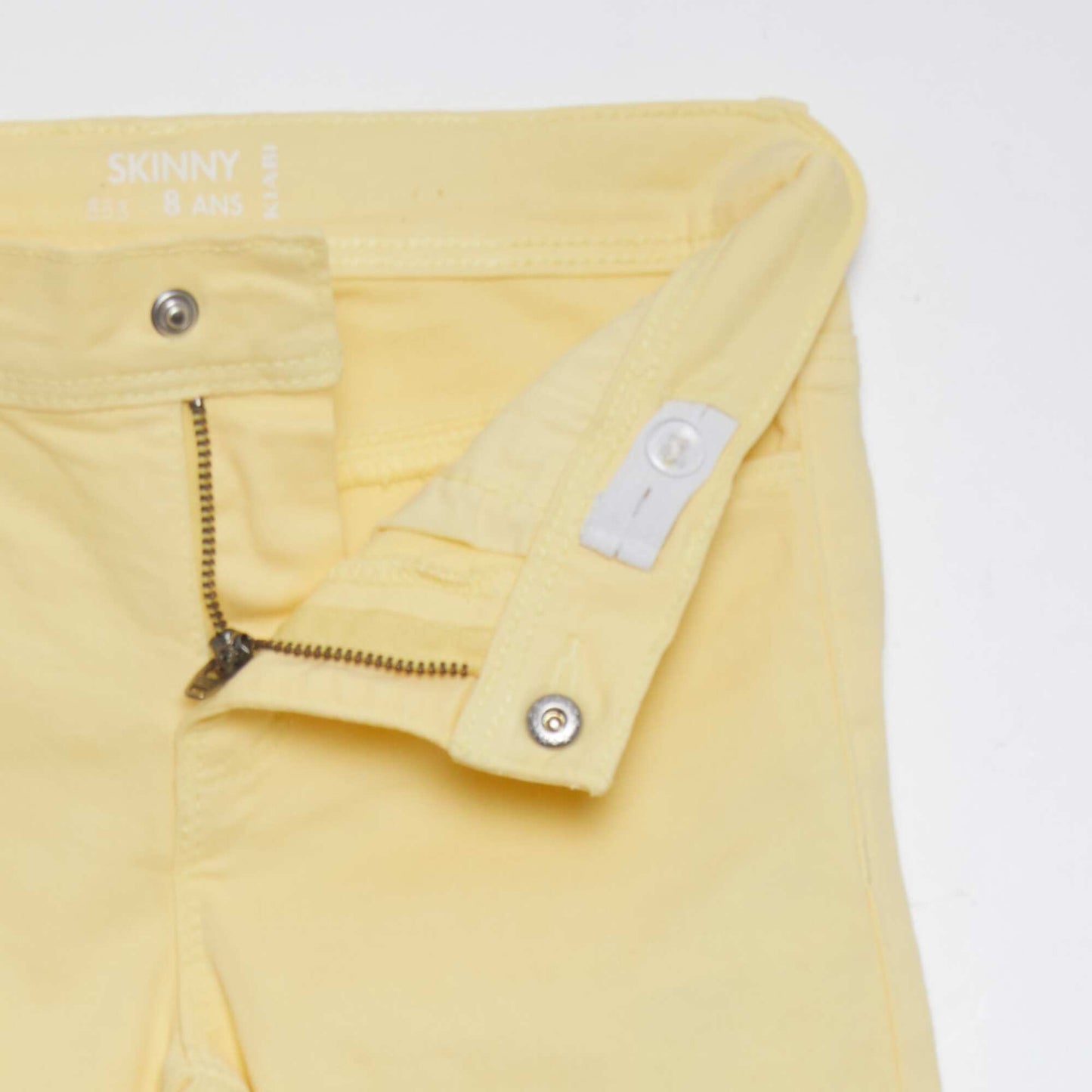 Pantacourt skinny taille haute Jaune