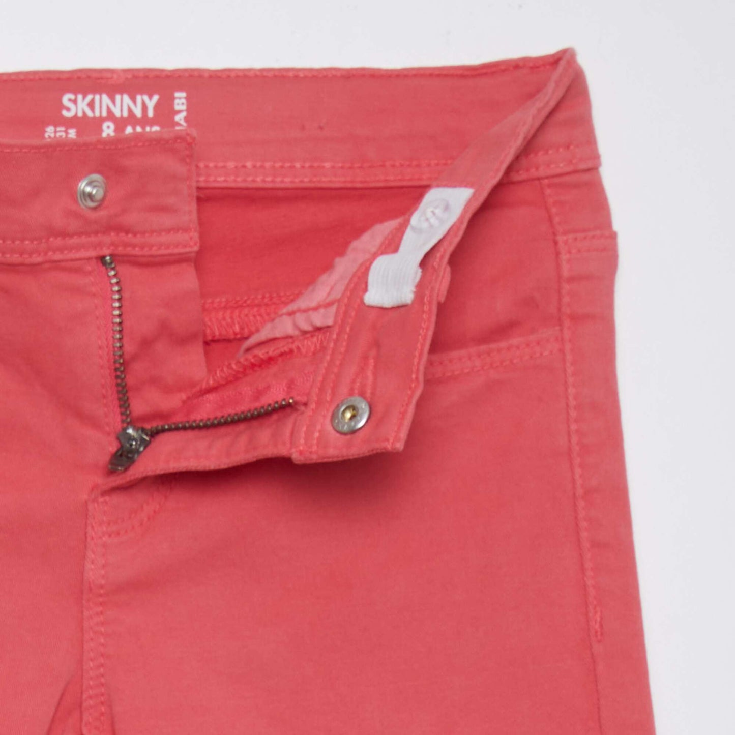 Pantacourt skinny taille haute ROSE