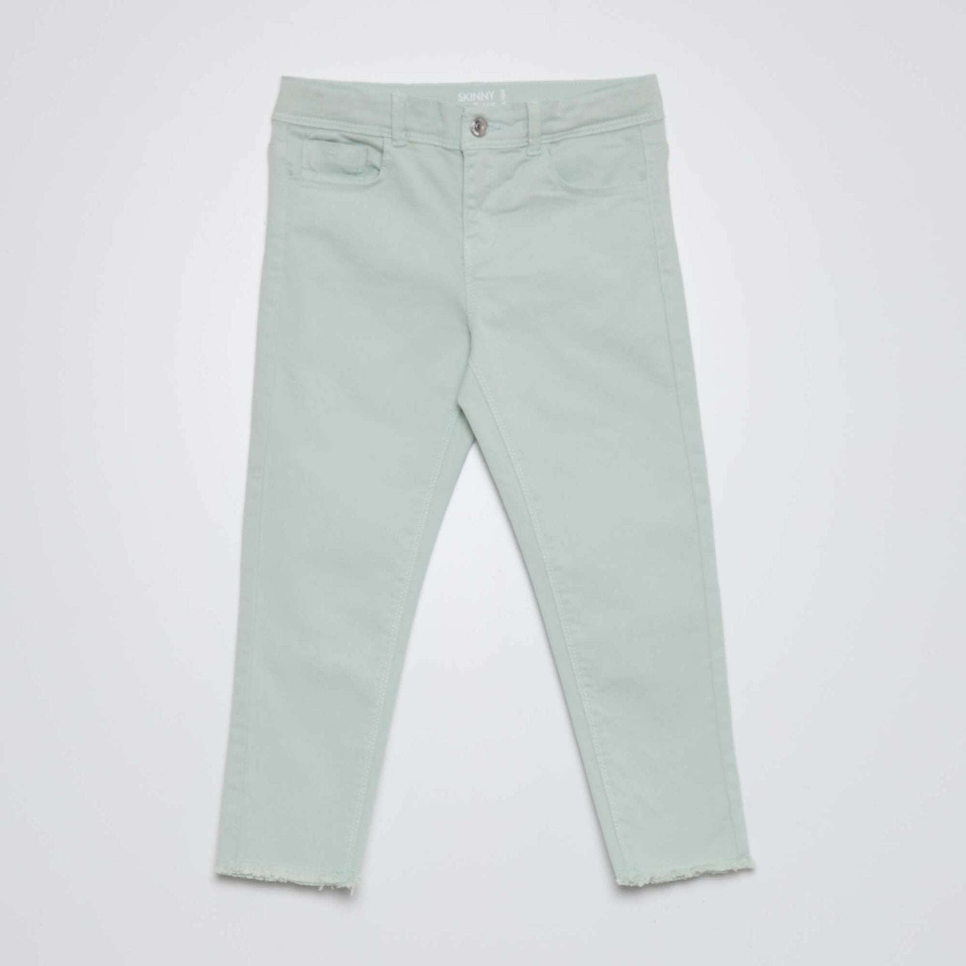 Pantacourt skinny taille haute bleu