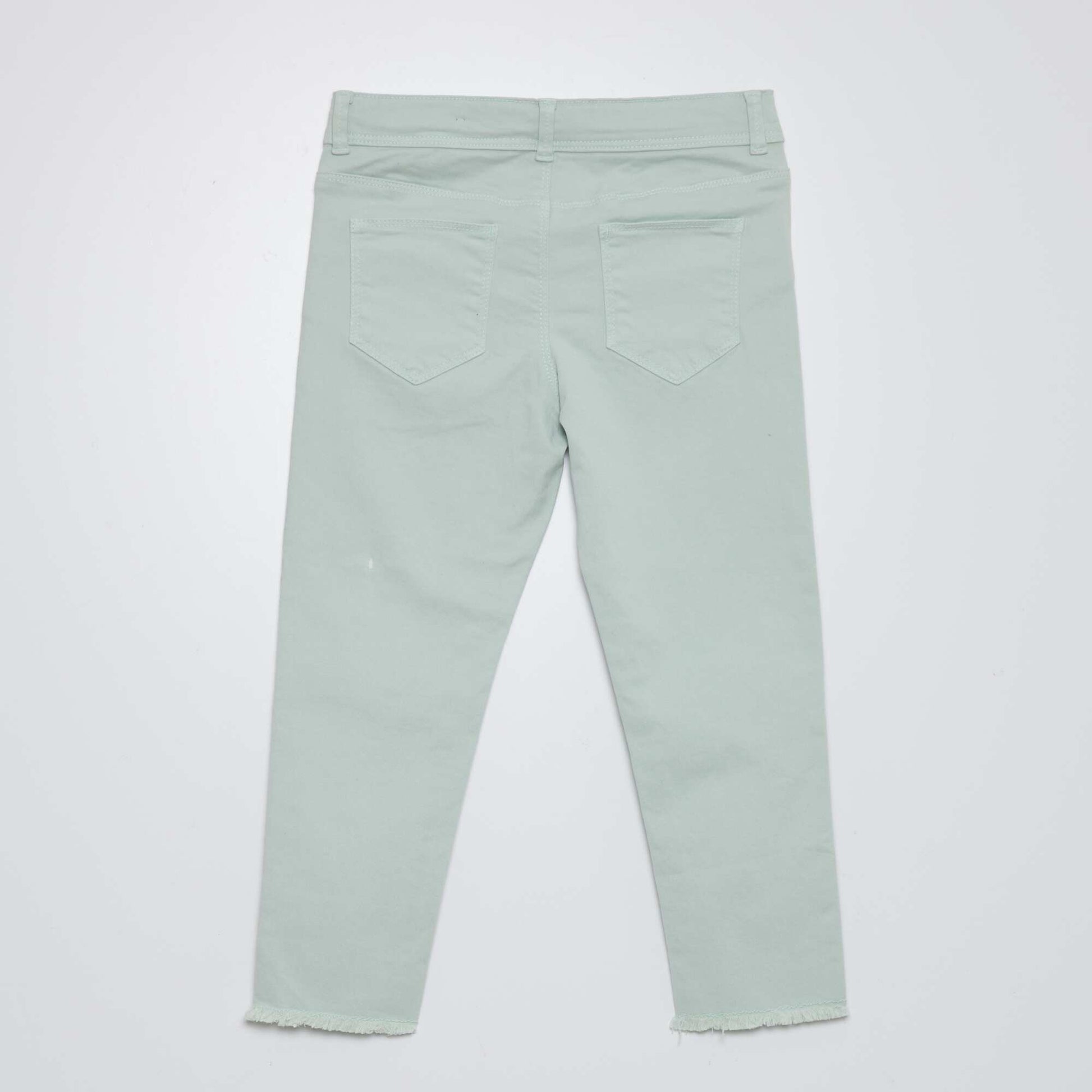 Pantacourt skinny taille haute bleu