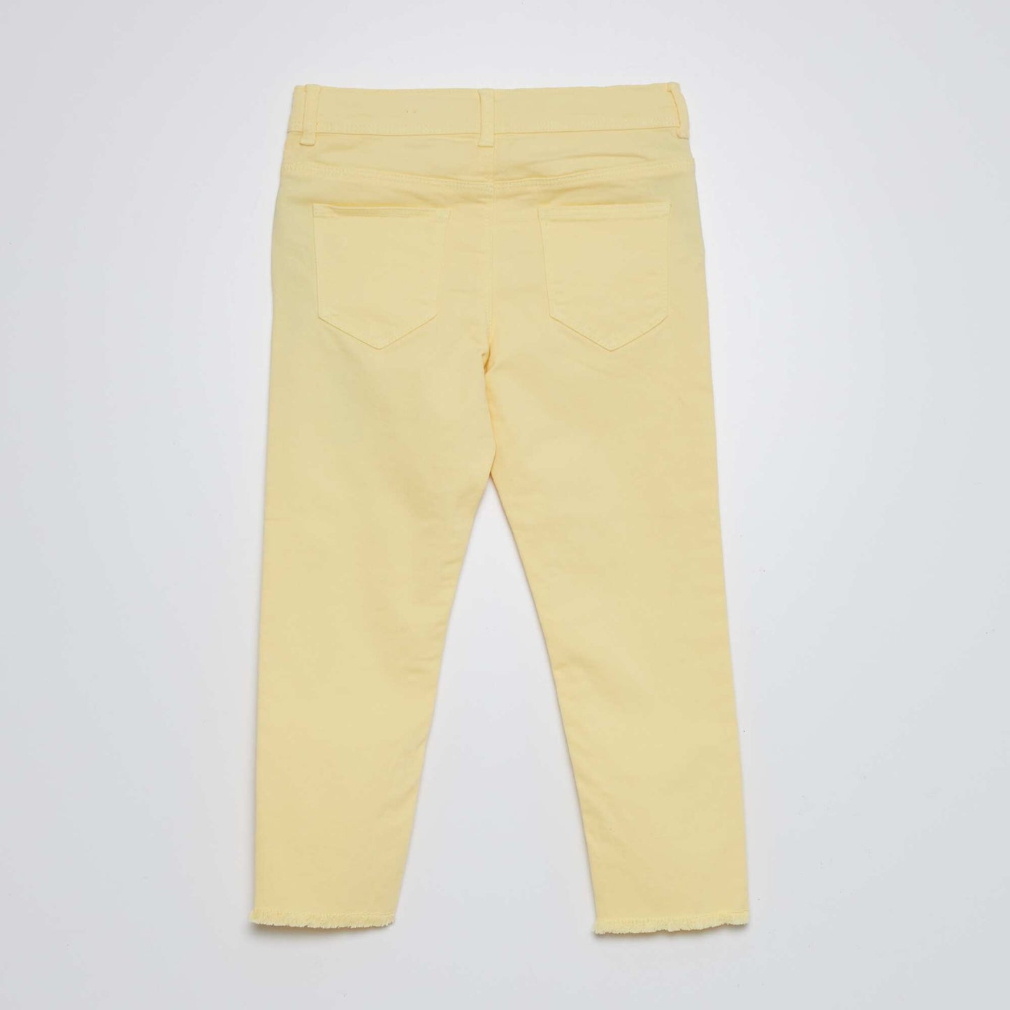 Pantacourt skinny taille haute Jaune