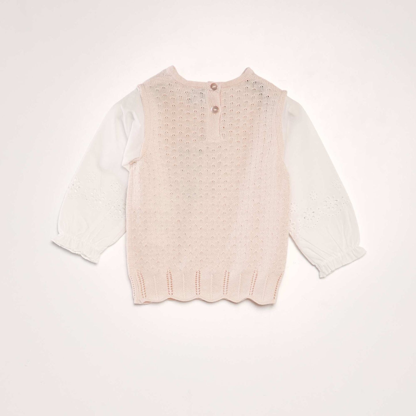 Pull en maille ajour e effet 2 en 1 ROSE