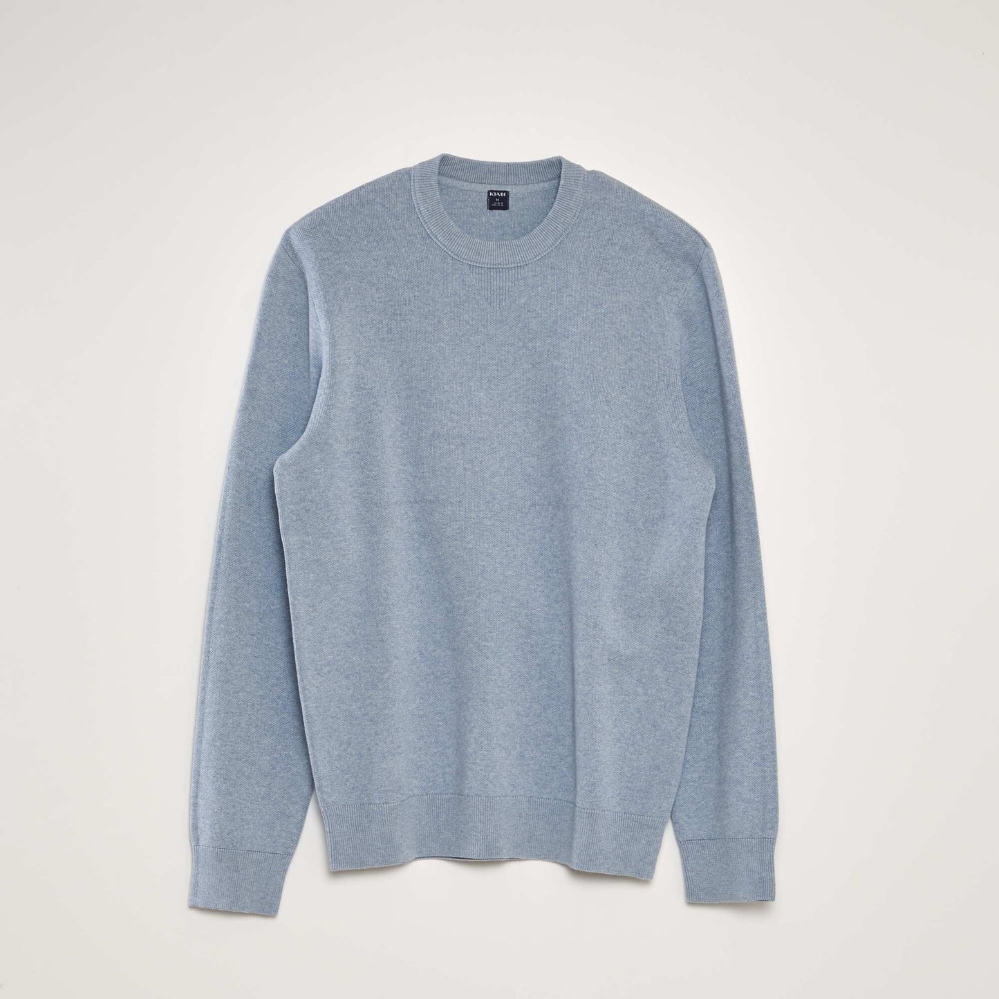 Pull en maille à col rond Bleu