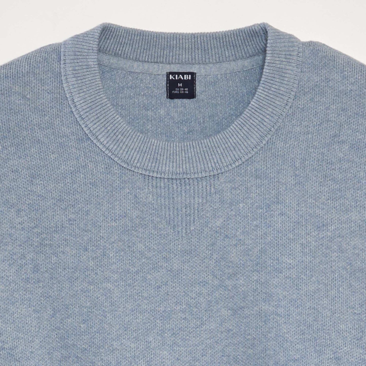 Pull en maille à col rond Bleu