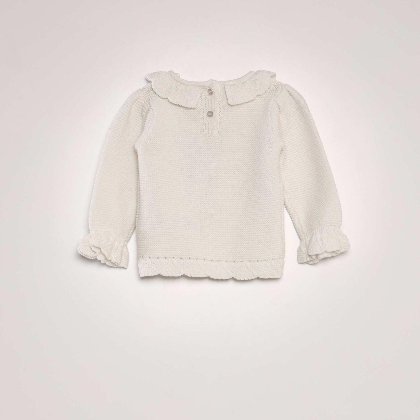 Pull en matière ajourée Beige