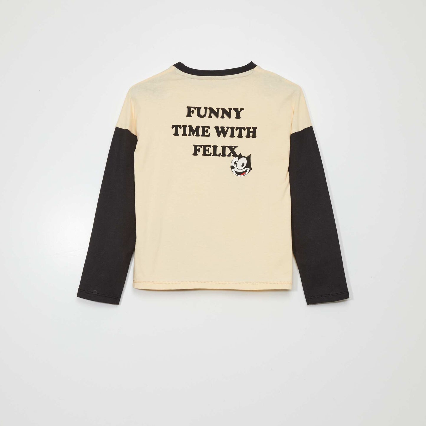 T-shirt 'Felix the cat' Beige/noir