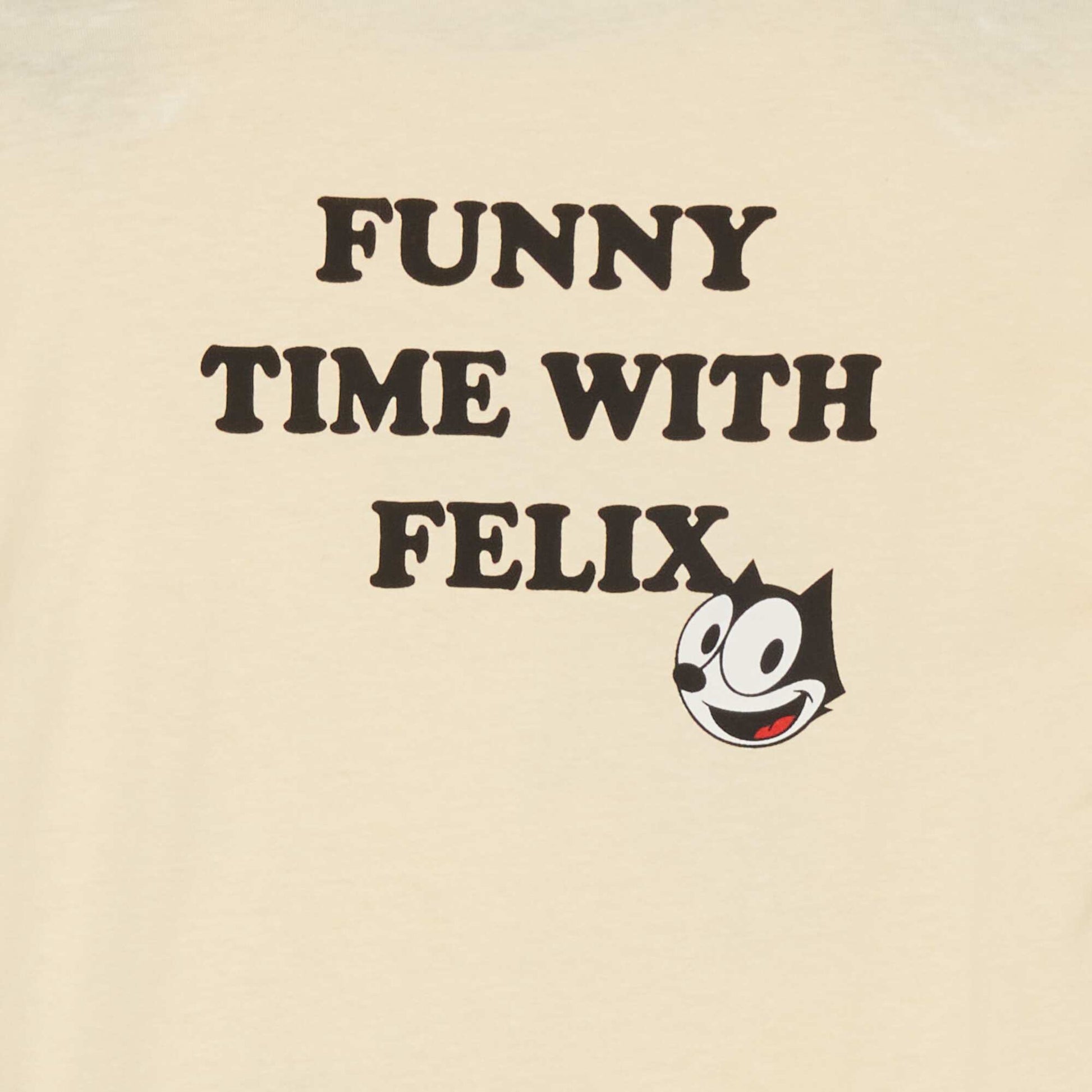 T-shirt 'Felix the cat' Beige/noir