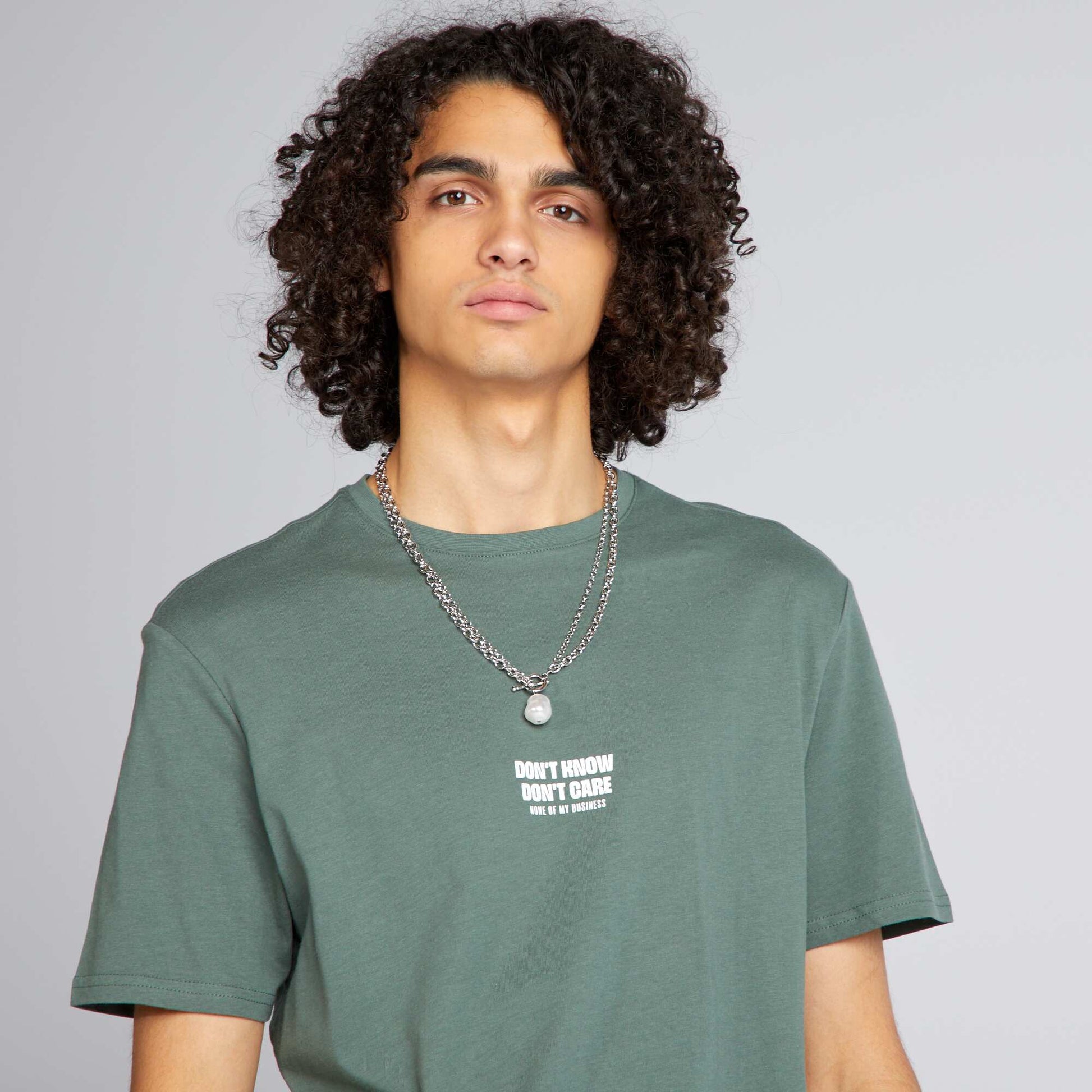 T-shirt classique imprim Vert